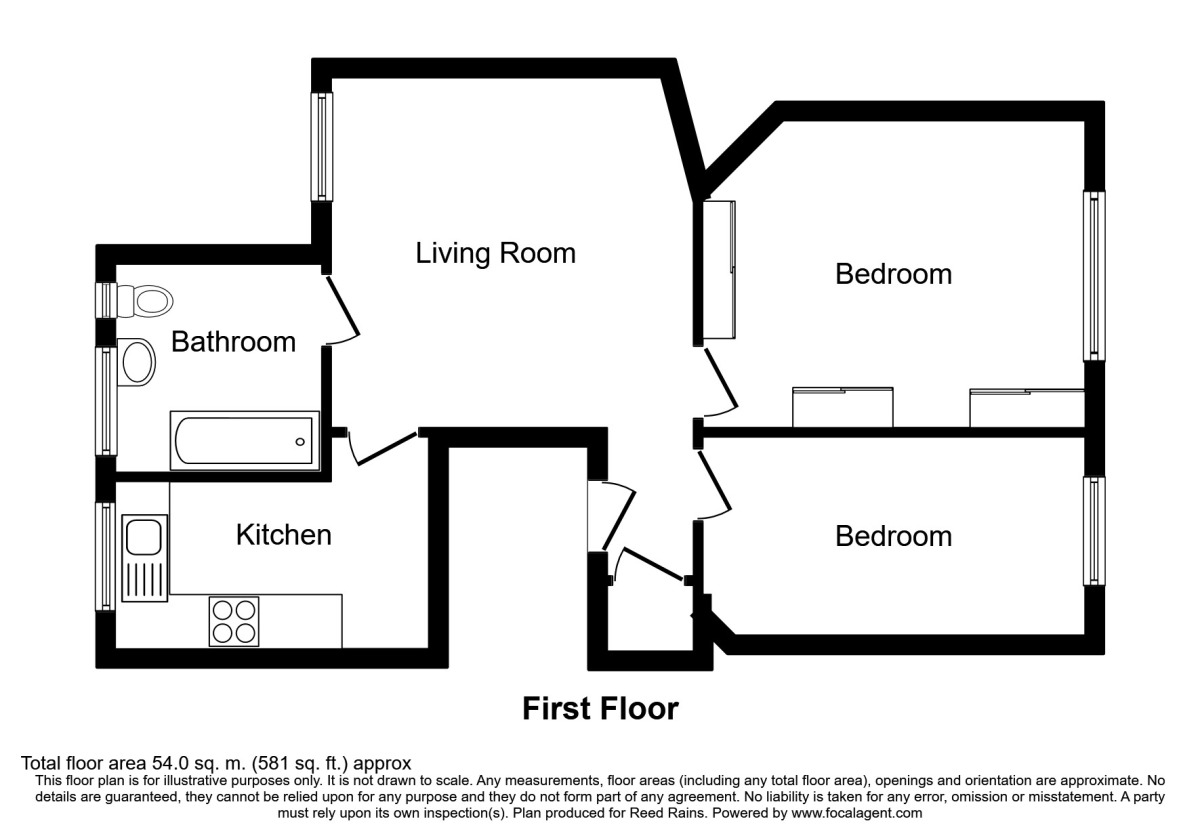 Floorplan of 2 bedroom  Flat to rent, Lee High Road, London, SE13