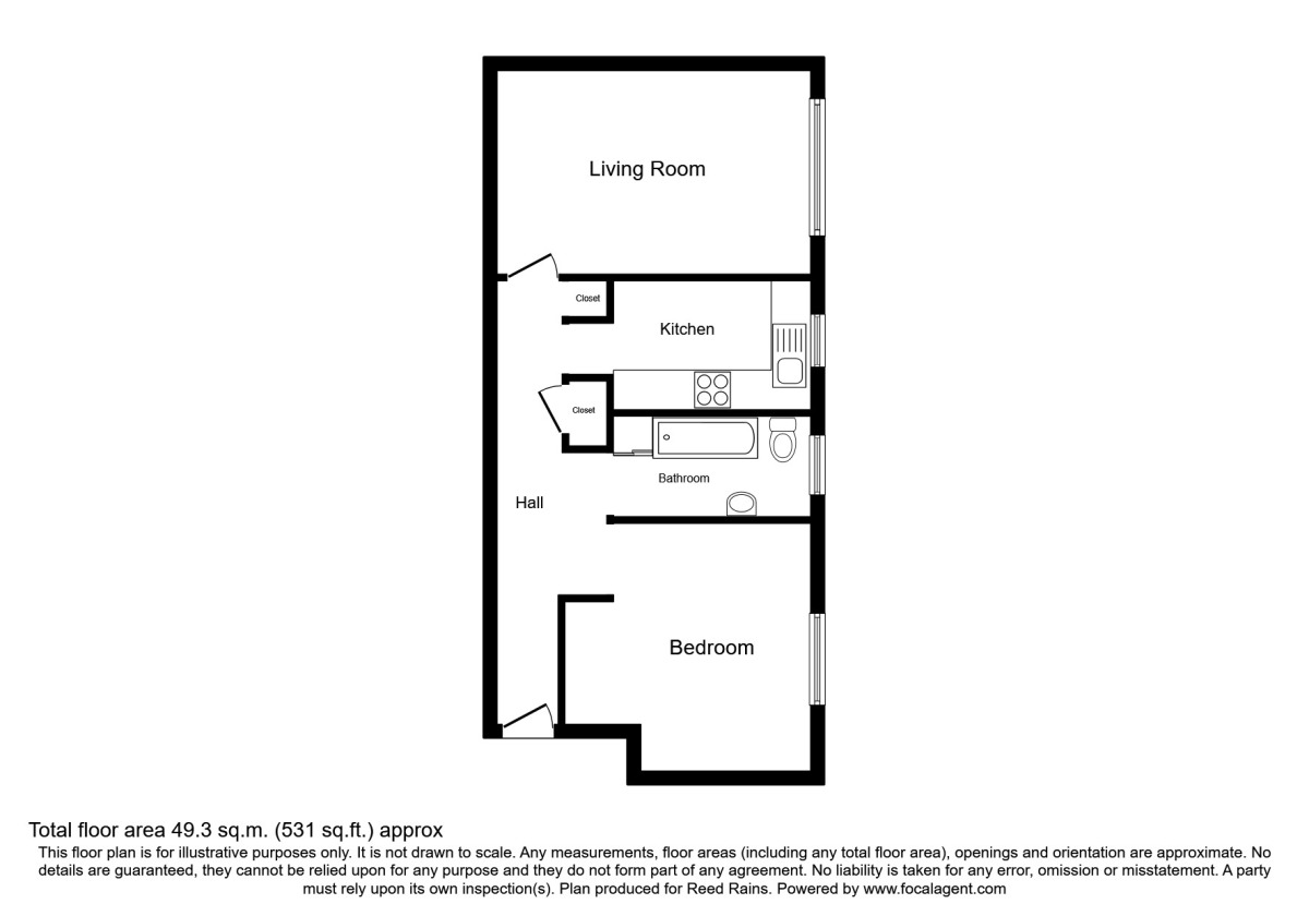 Floorplan of 1 bedroom Flat to rent, London, SE28