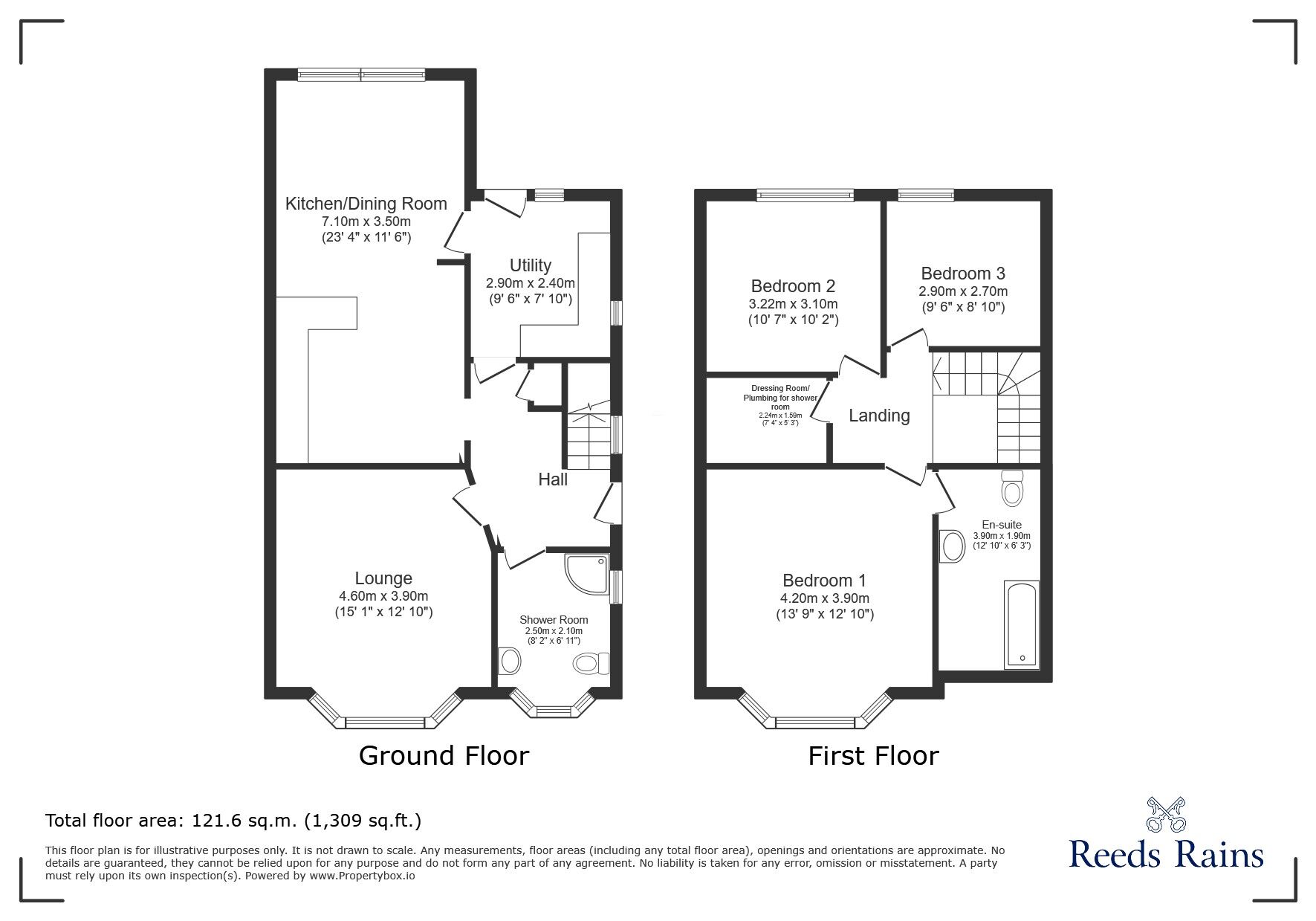 Floorplan of 3 bedroom Semi Detached House for sale, Woodham Road, London, SE6