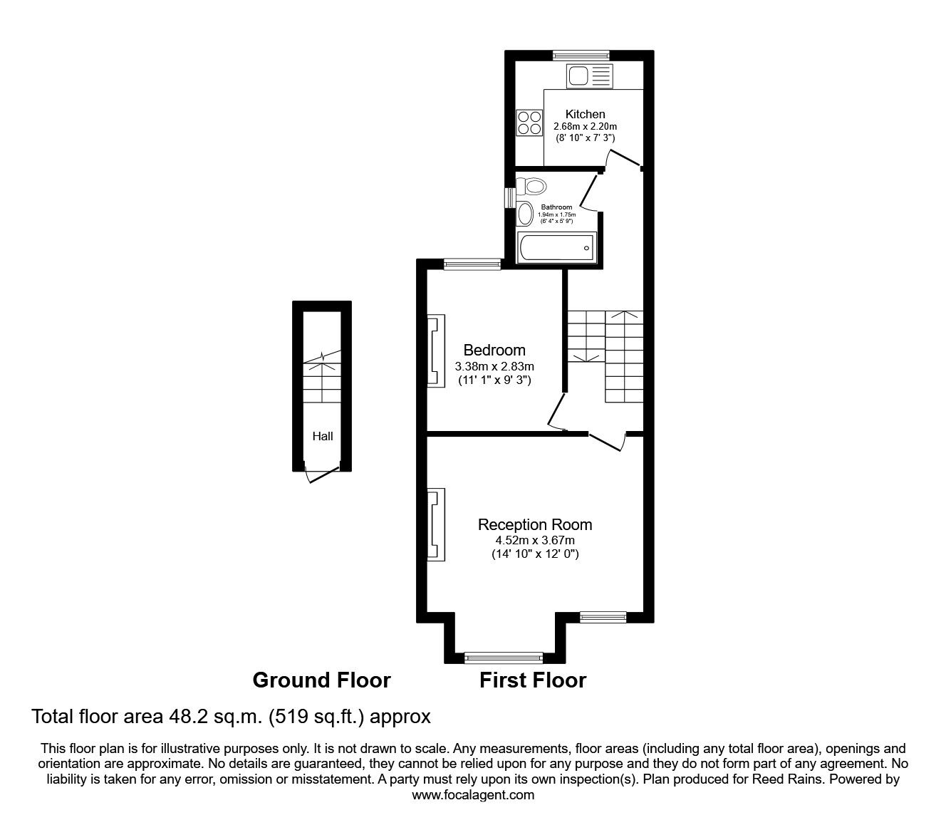 Floorplan of 1 bedroom  Flat to rent, Eddystone Road, London, SE4