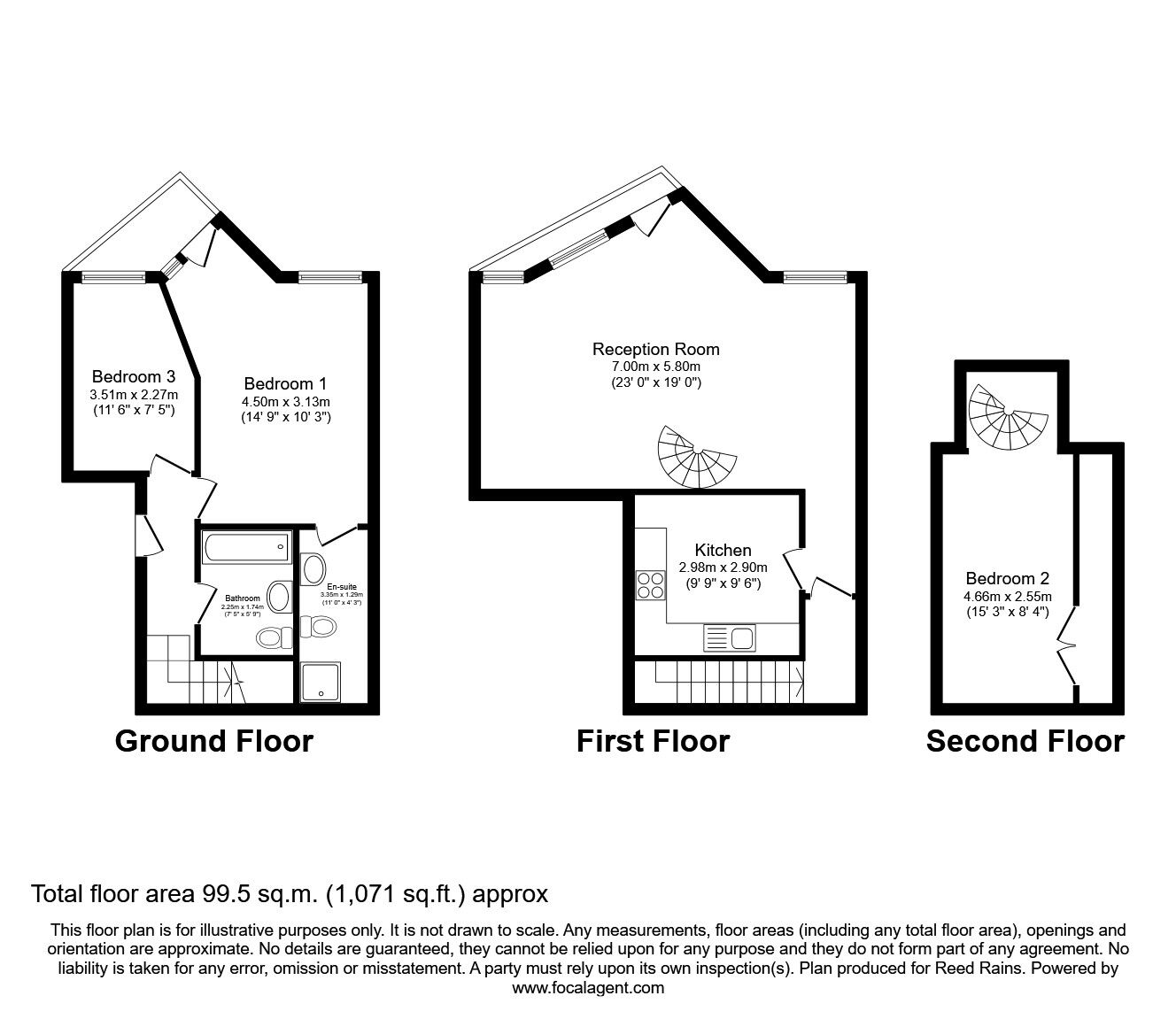 Floorplan of 2 bedroom  Flat for sale, Edison Road, Bromley, BR2