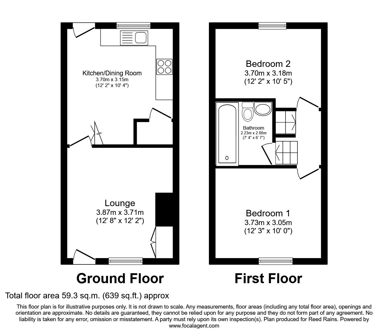 Floorplan of 2 bedroom Mid Terrace House to rent, Leyland Road, Burnley, BB11
