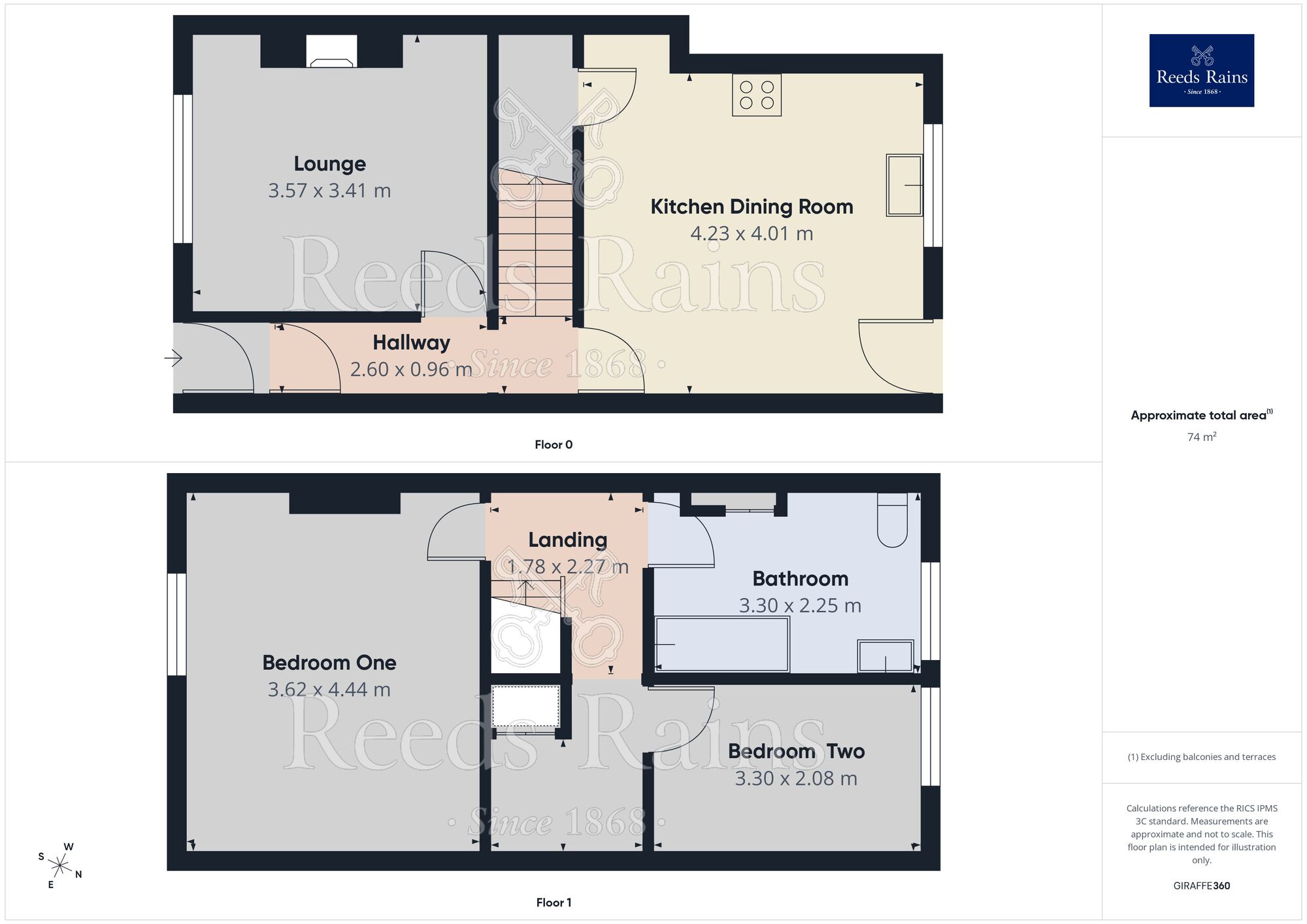 Floorplan of 2 bedroom Mid Terrace House to rent, Hammond Street, Nelson, Lancashire, BB9