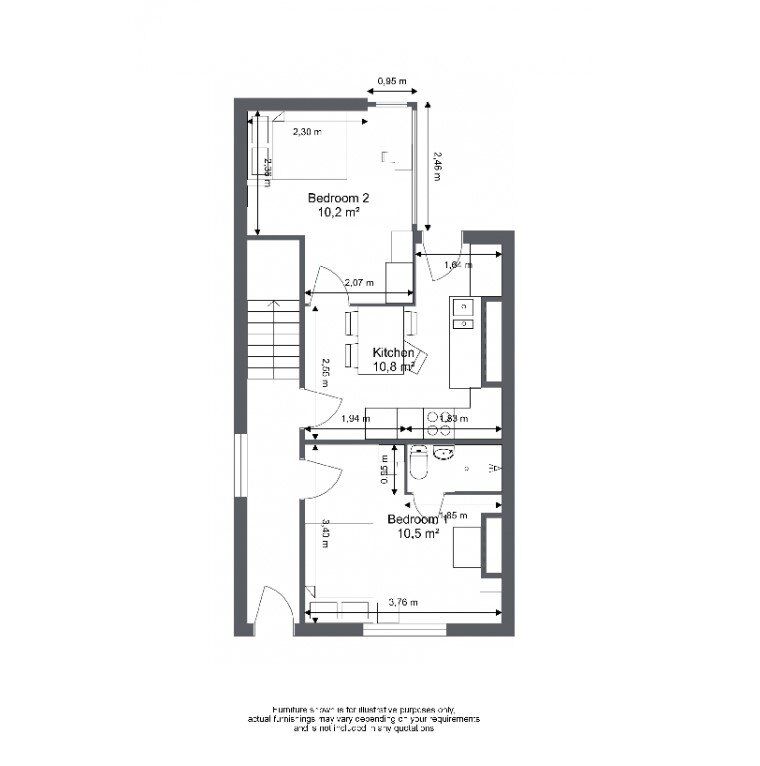 Floorplan of 1 bedroom Property to rent, Pritchard Street, Burnley, Lancashire, BB11