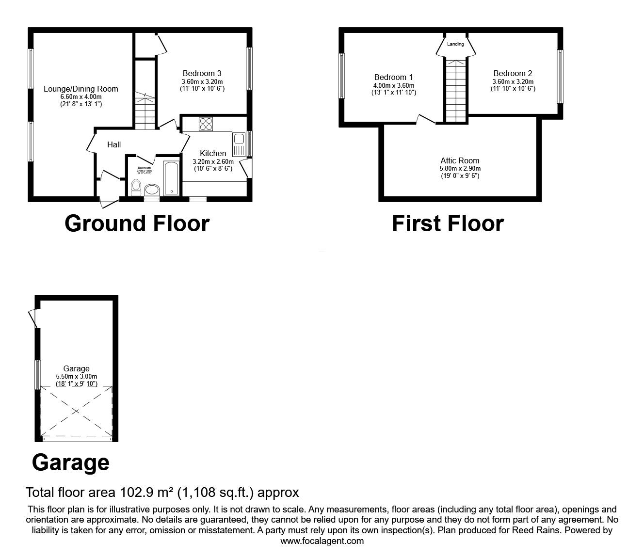Floorplan of 3 bedroom Semi Detached House for sale, Hall Park Avenue, Burnley, Lancashire, BB10