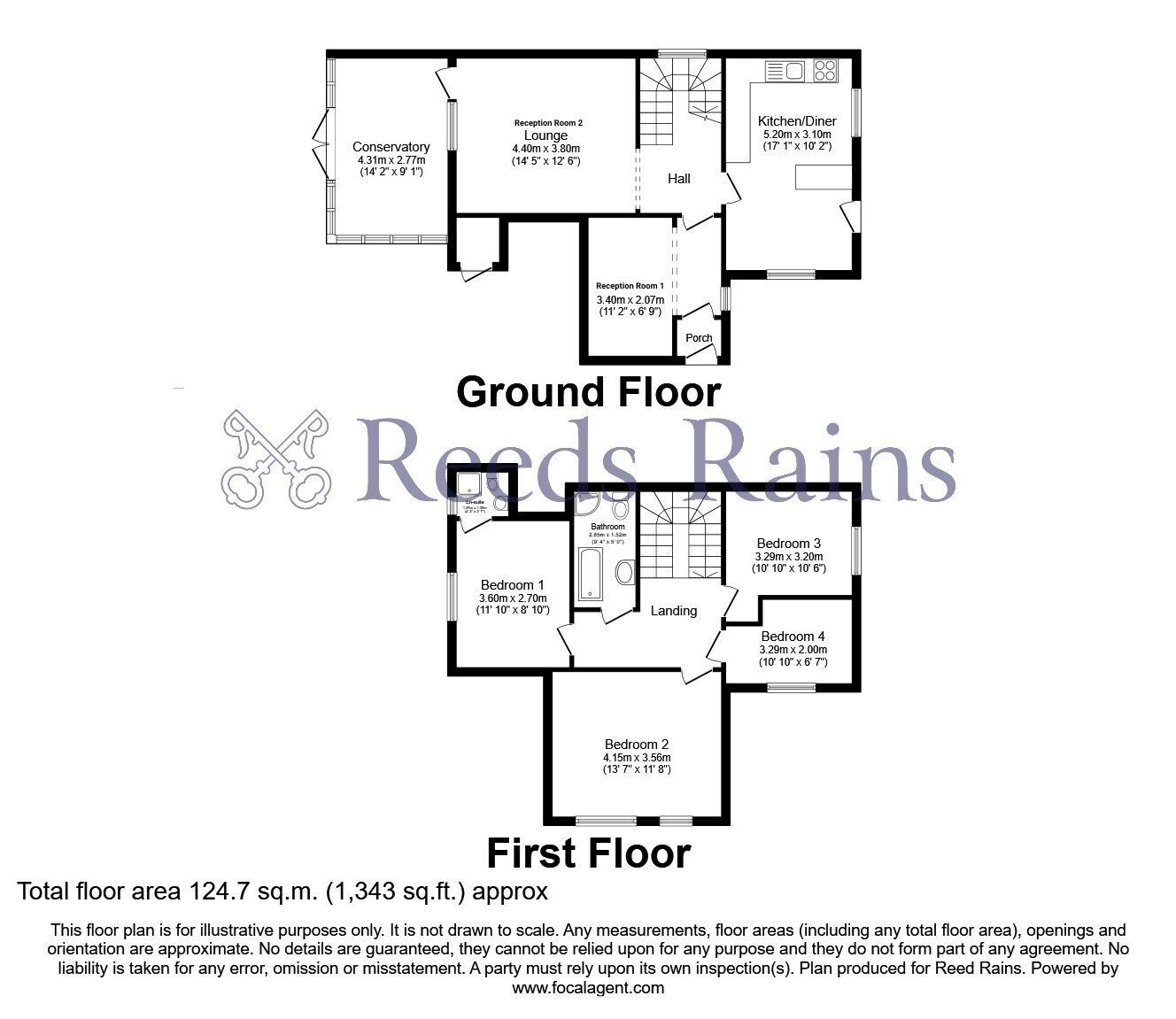 Floorplan of 4 bedroom Detached House for sale, Marsden Road, Burnley, Lancashire, BB10