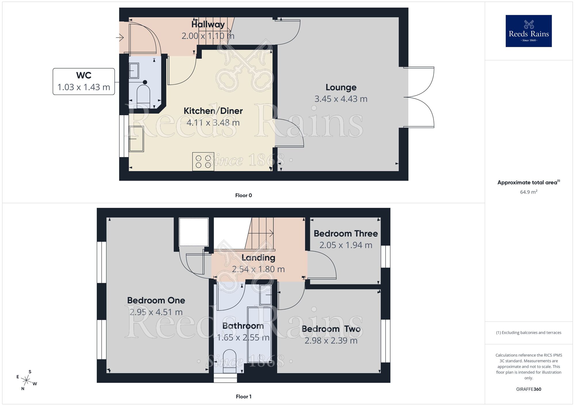 Floorplan of 3 bedroom Semi Detached House to rent, Waterloo Road, Burnley, Lancashire, BB11