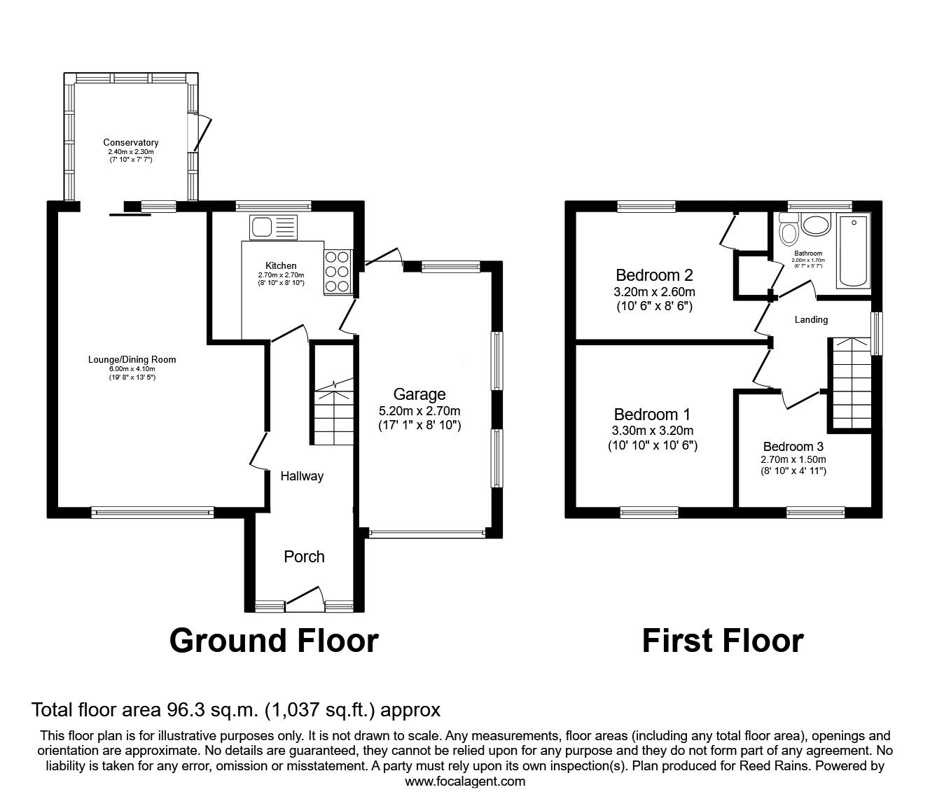 Floorplan of 3 bedroom Semi Detached House for sale, Ravenoak Lane, Worsthorne, Lancashire, BB10