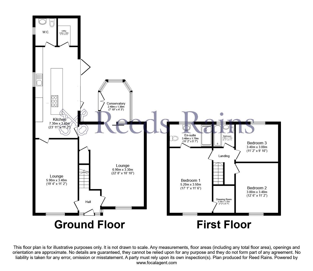 Floorplan of 3 bedroom Semi Detached House for sale, Kelswick Drive, Nelson, Lancashire, BB9