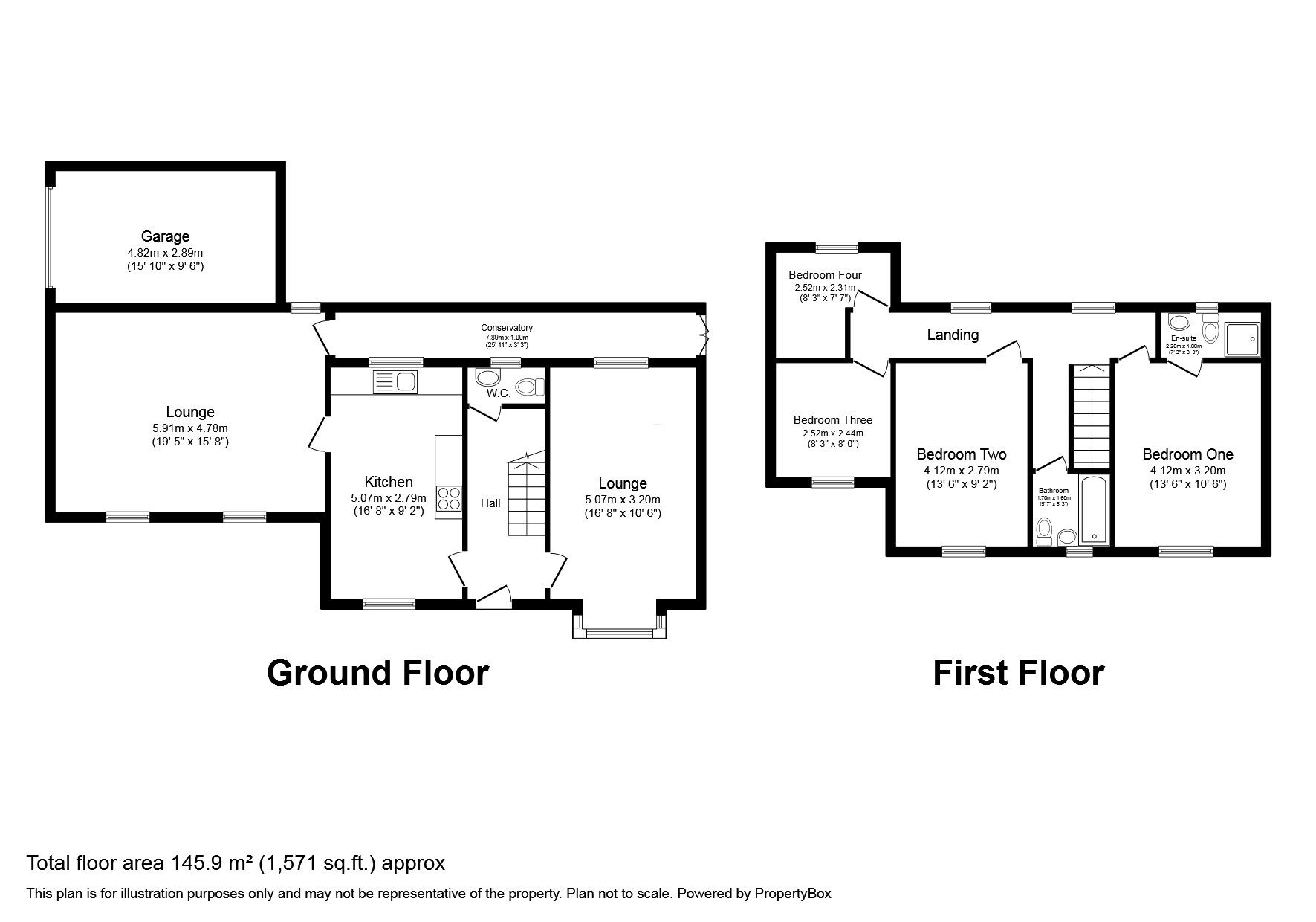 Floorplan of 4 bedroom Detached House for sale, Vandyck Avenue, Burnley, Lancashire, BB11