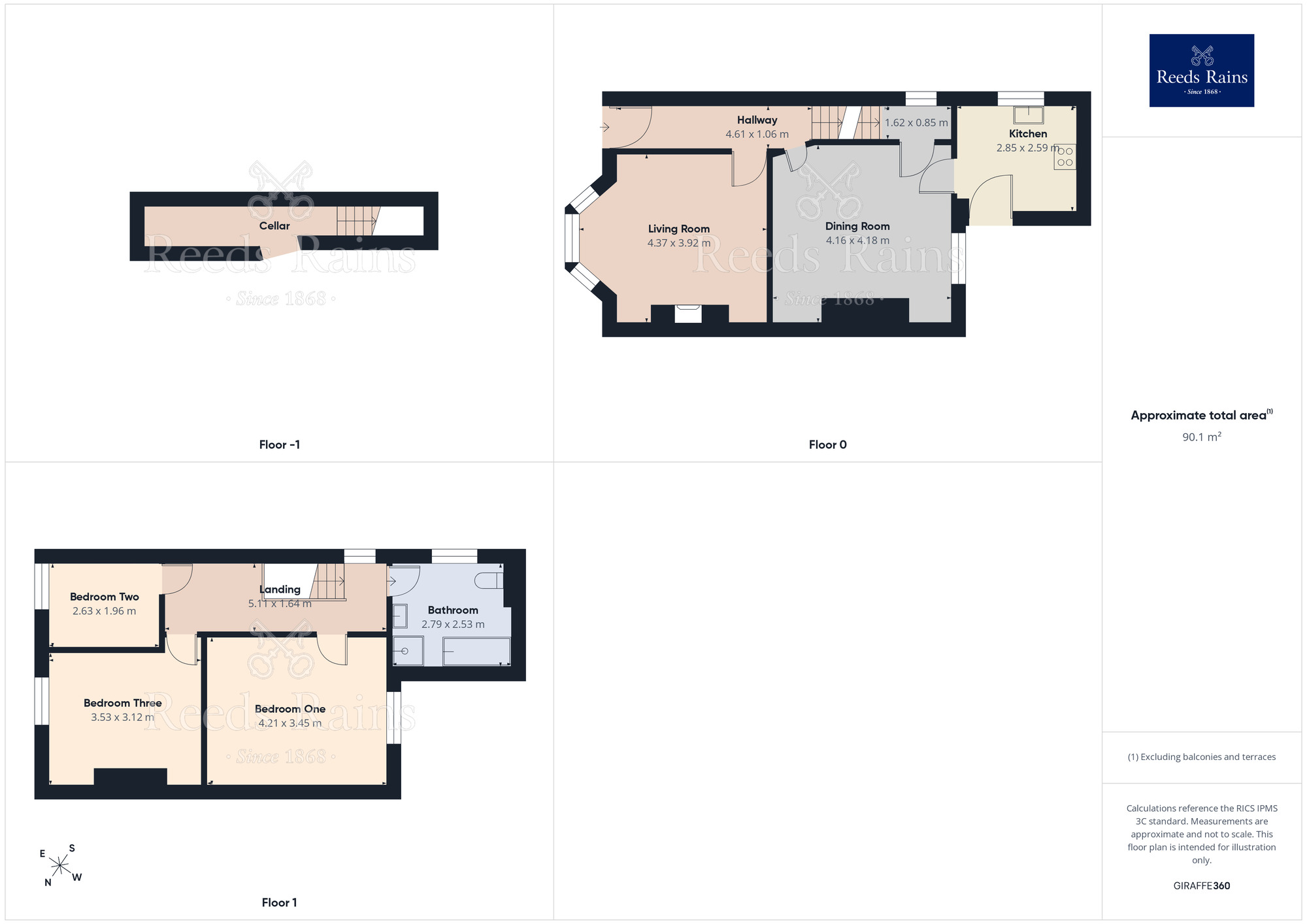 Floorplan of 3 bedroom End Terrace House for sale, Clifton Street, Burnley, Lancashire, BB12
