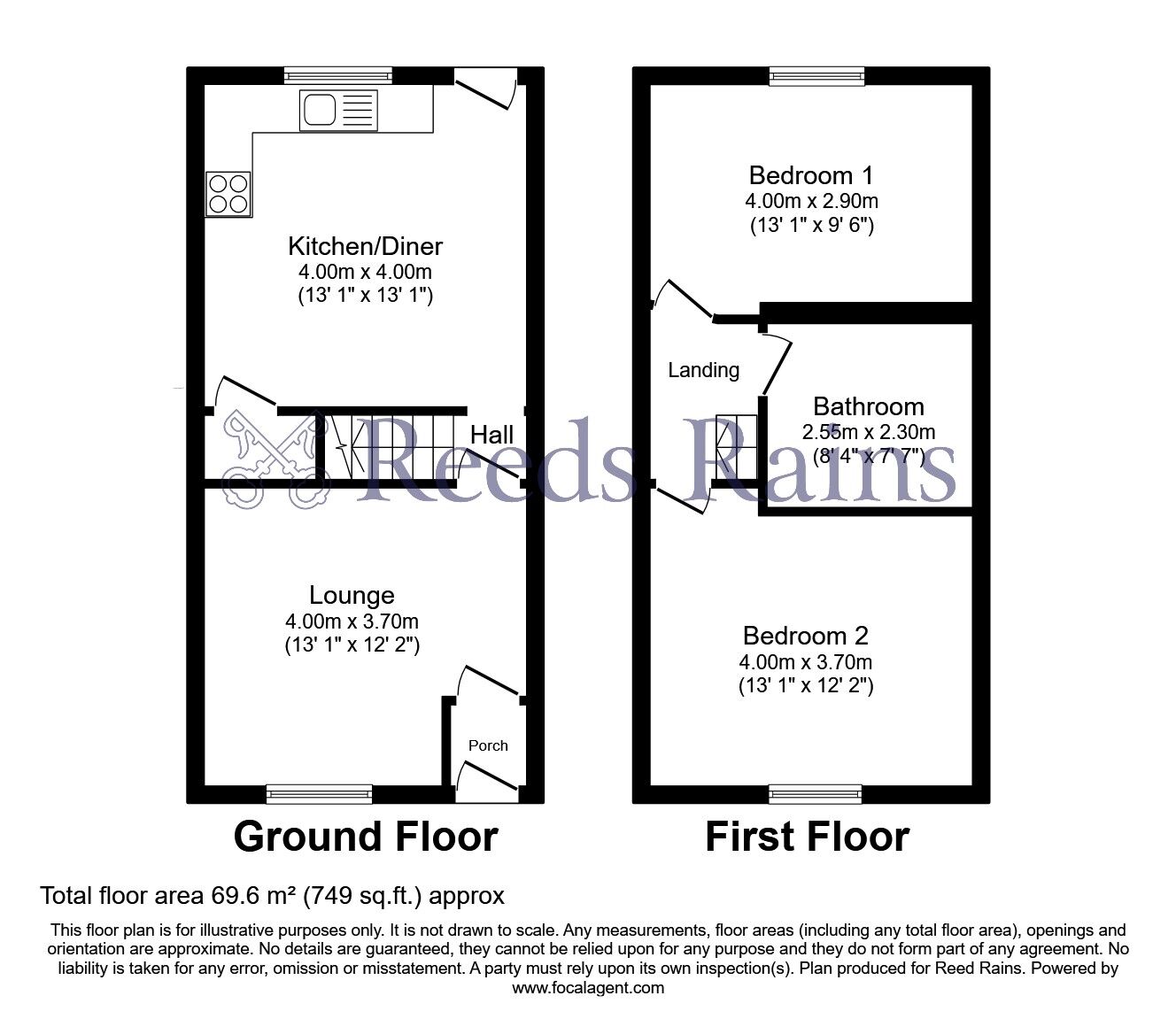 Floorplan of 3 bedroom Mid Terrace House for sale, Shackleton Street, Burnley, Lancashire, BB10