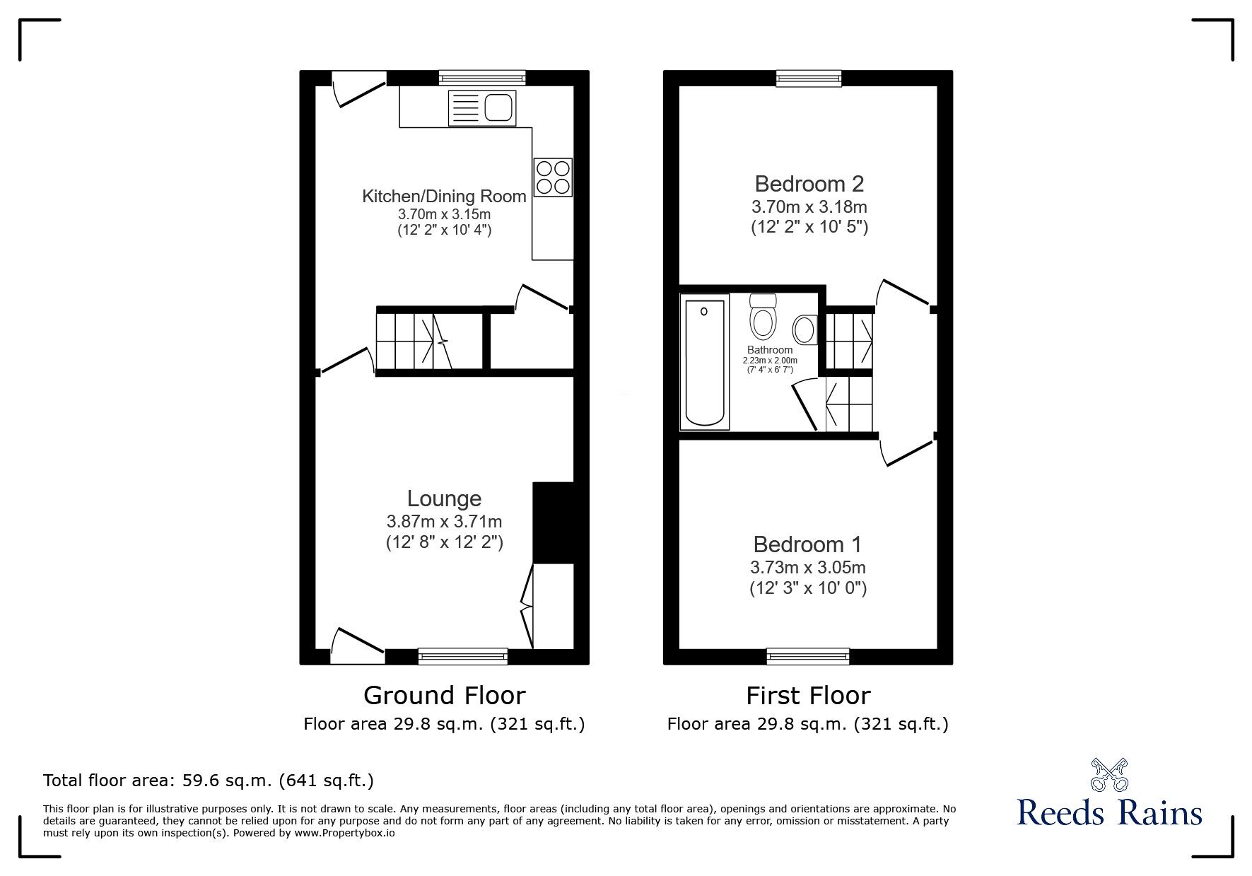 Floorplan of 2 bedroom Mid Terrace House to rent, Leyland Road, Burnley, Lancashire, BB11