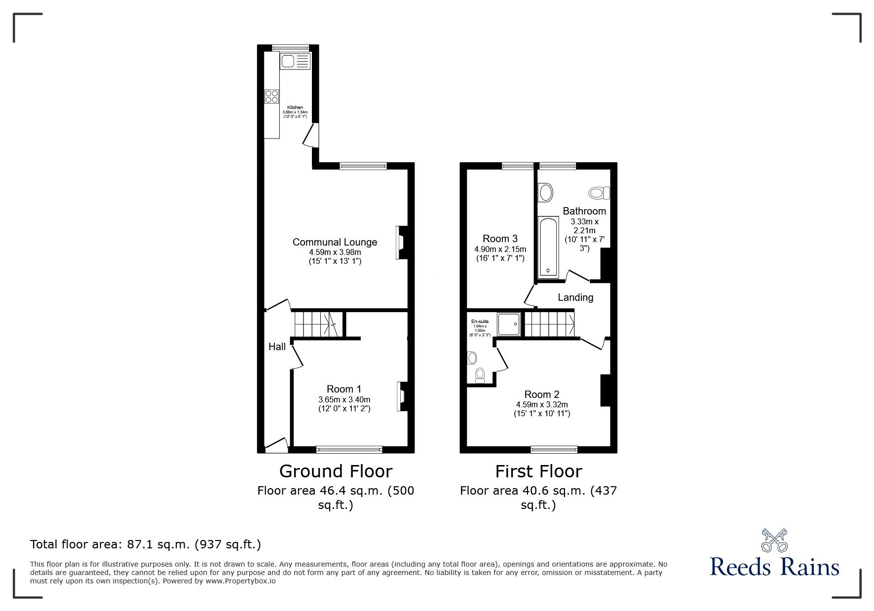 Floorplan of 1 bedroom  House to rent, Nairne Street, Burnley, Lancashire, BB11