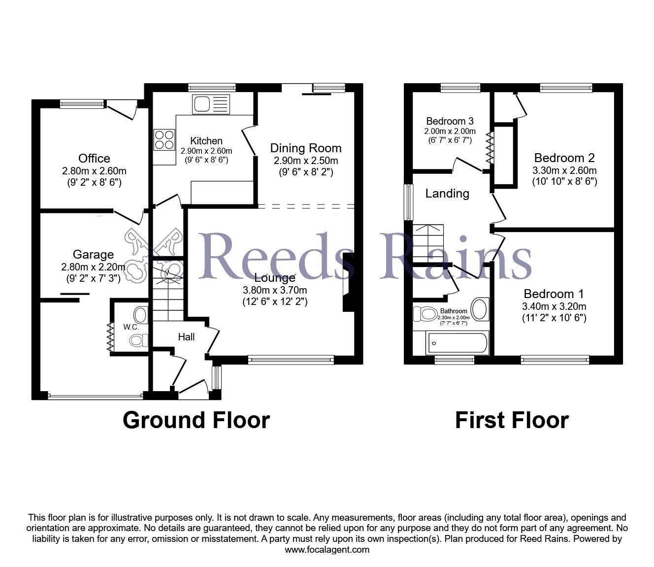 Floorplan of 3 bedroom Detached House for sale, Eagley Road, Brierfield, Lancashire, BB9