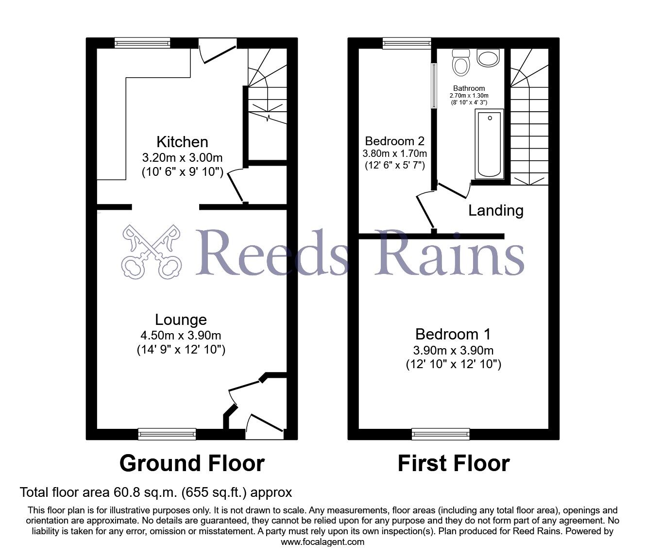 Floorplan of 2 bedroom Mid Terrace House for sale, Nairne Street, Burnley, Lancashire, BB11