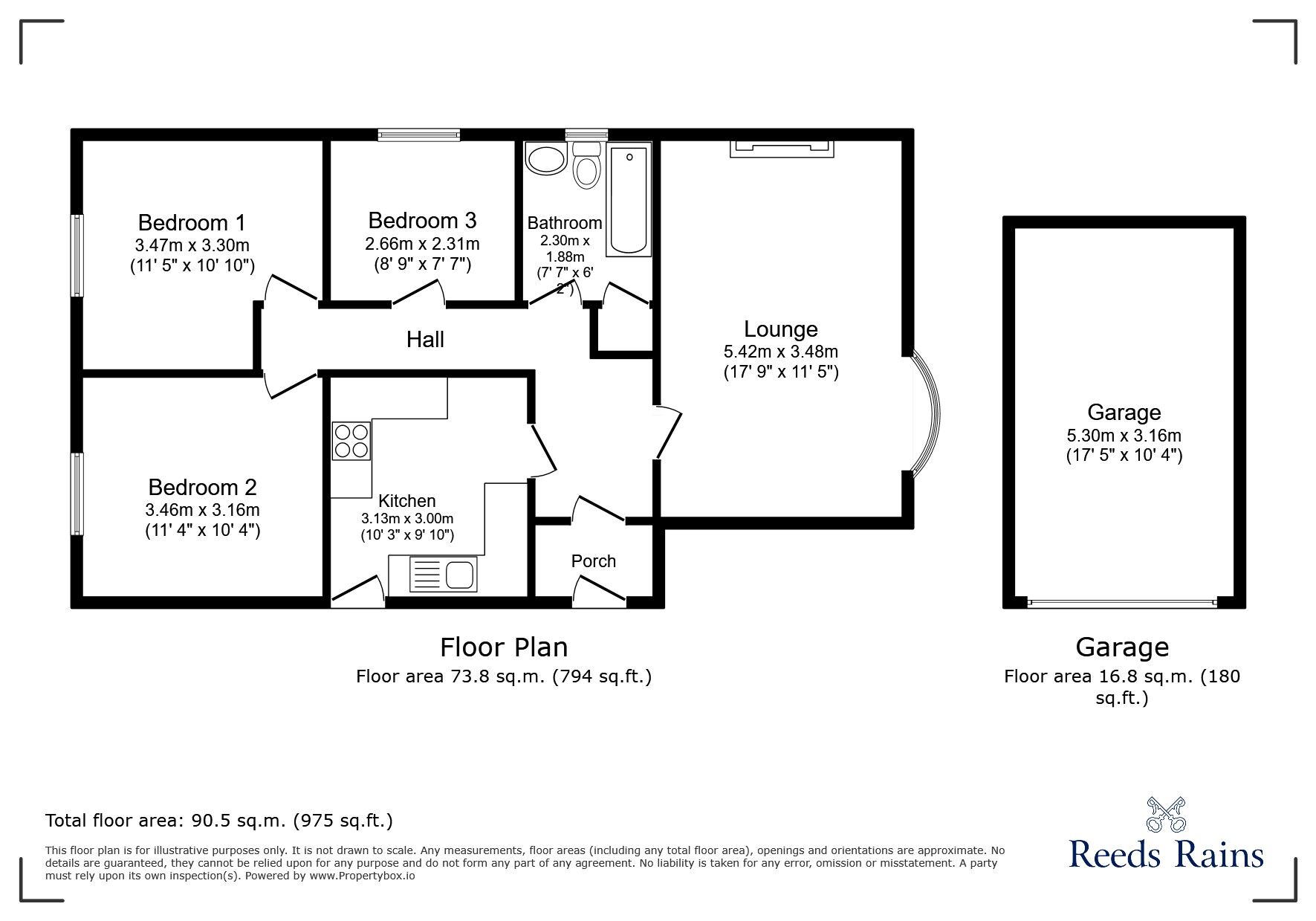Floorplan of 3 bedroom Detached House to rent, Croasdale Avenue, Burnley, Lancashire, BB10