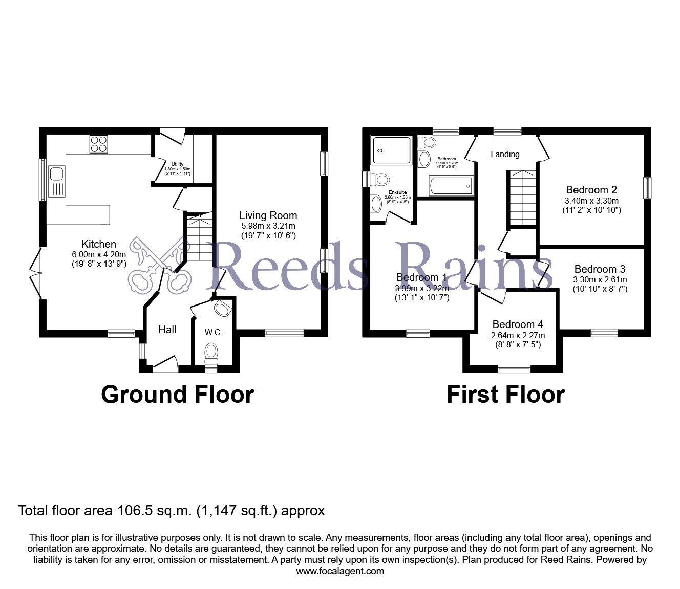 Floorplan of 4 bedroom Detached House for sale, Jobling Close, Burnley, Lancashire, BB12
