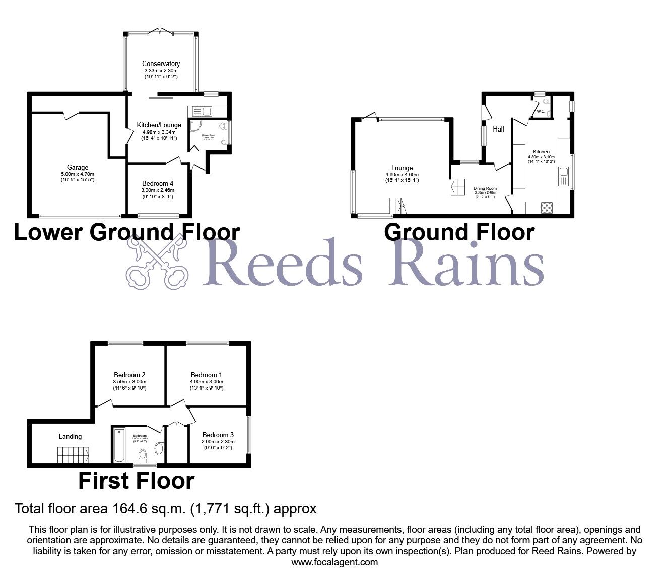 Floorplan of 4 bedroom Detached House for sale, Pennine Grove, Padiham, Lancashire, BB12