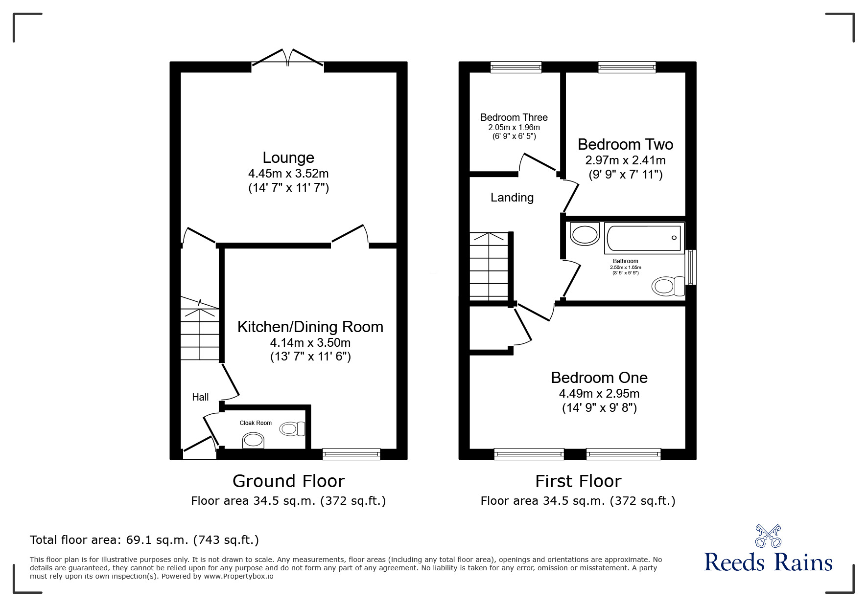Floorplan of 3 bedroom Mid Terrace House to rent, Waterloo Road, Burnley, Lancashire, BB11