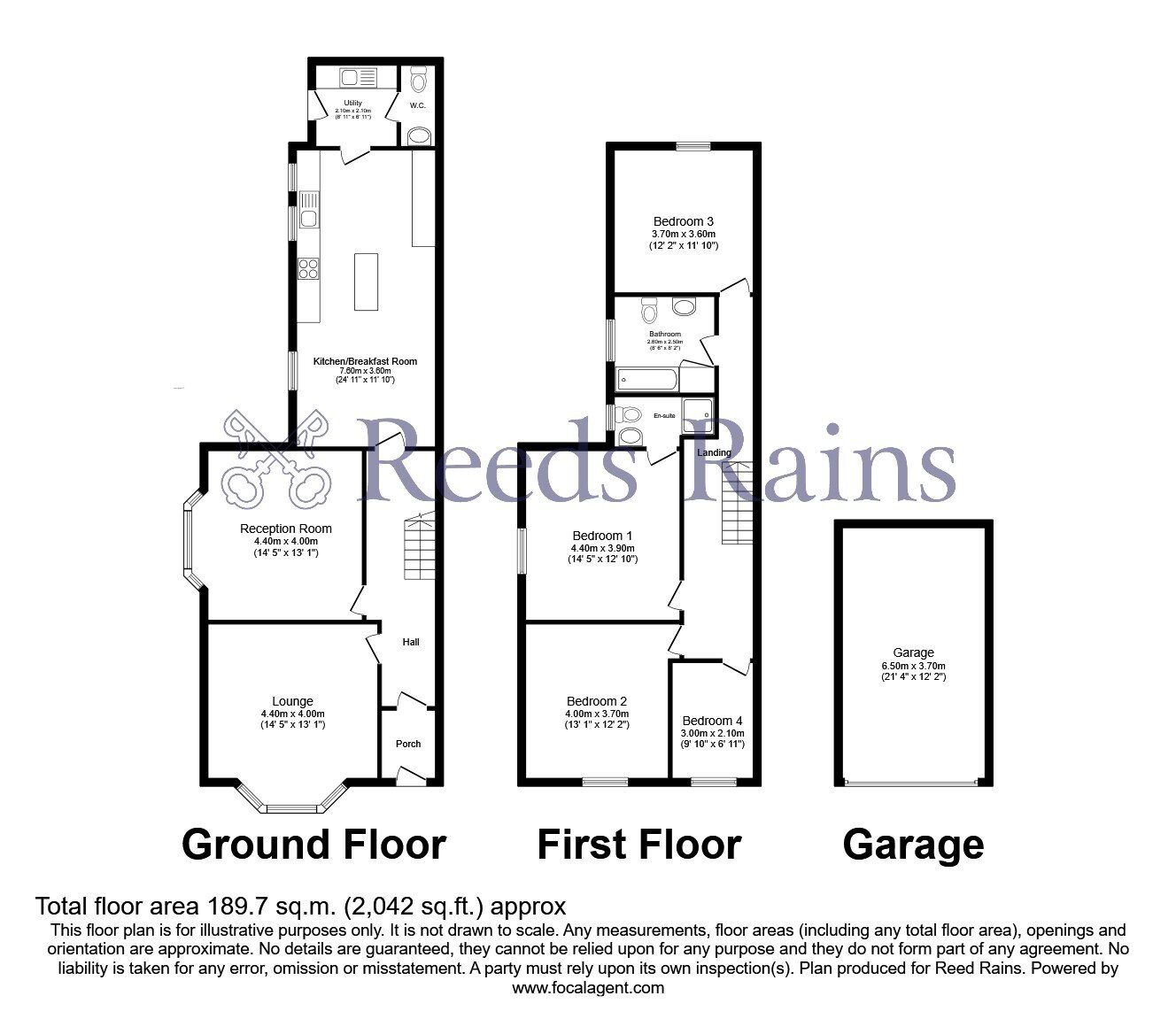 Floorplan of 4 bedroom End Terrace House for sale, Woodgrove Road, Burnley, Lancashire, BB11