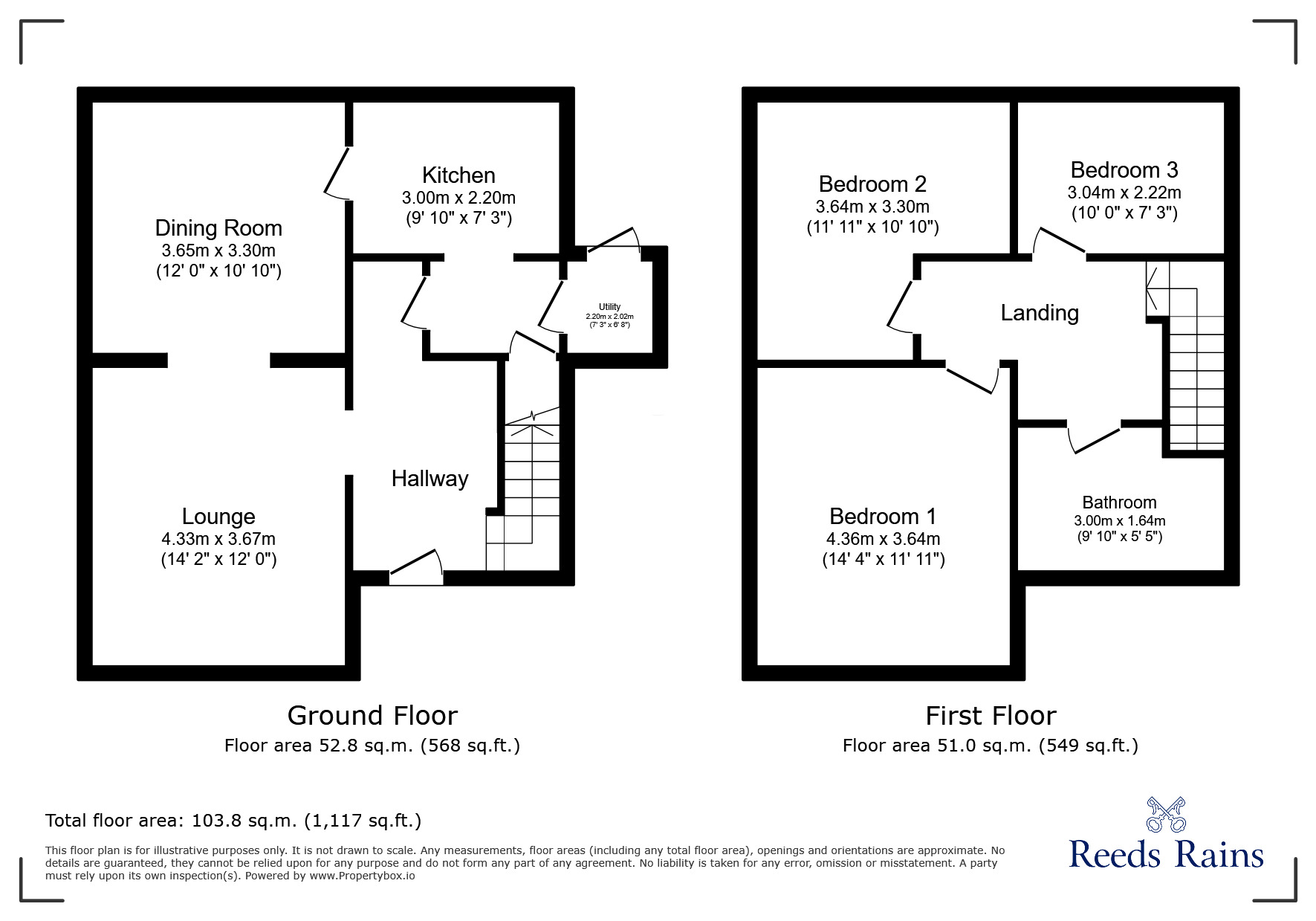 Floorplan of 3 bedroom Semi Detached House to rent, Moorland Road, Burnley, Lancashire, BB11