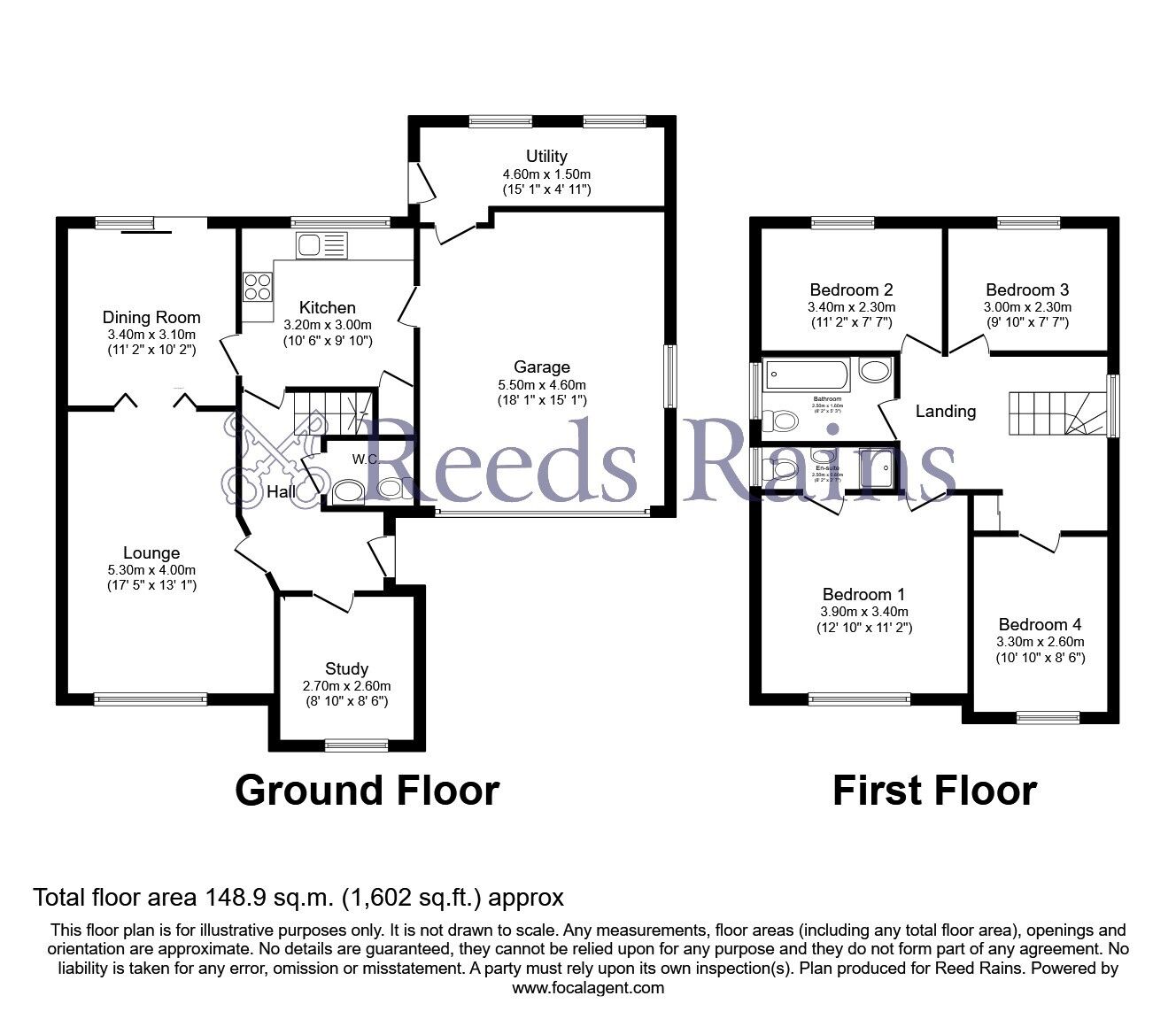 Floorplan of 4 bedroom Detached House for sale, Dovedale Close, Burnley, Lancashire, BB10