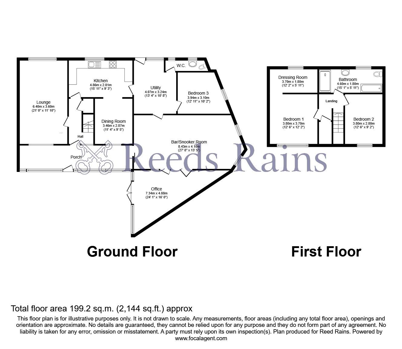 Floorplan of 3 bedroom Semi Detached House for sale, Ravenoak Lane, Worsthorne, Lancashire, BB10
