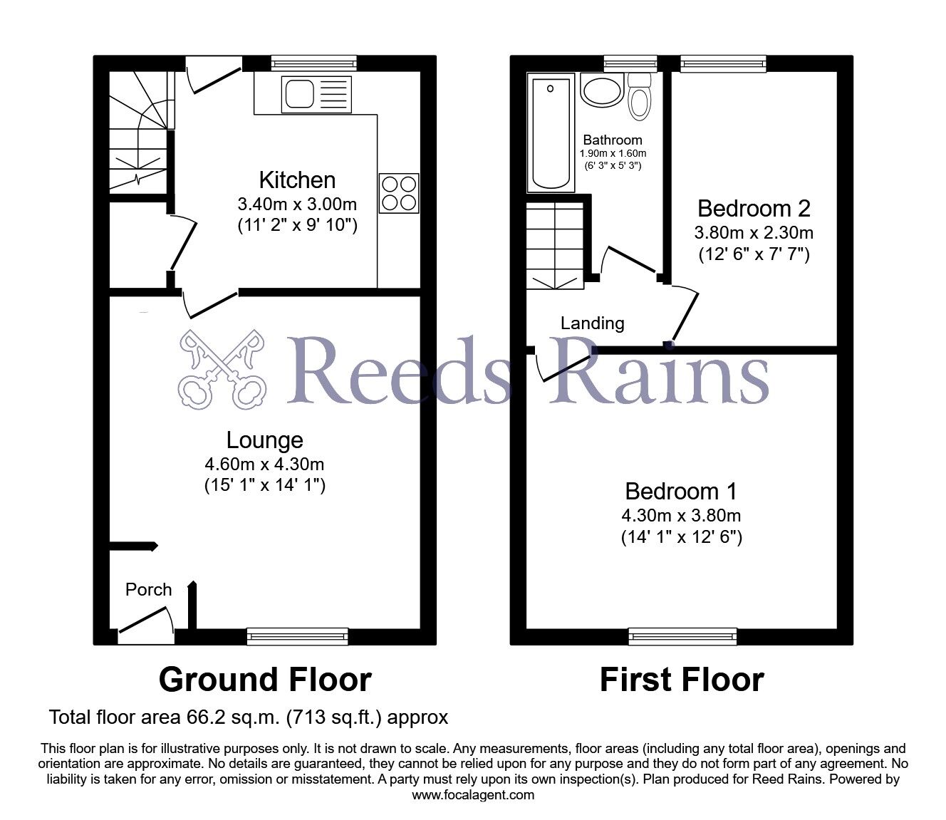 Floorplan of 2 bedroom Mid Terrace House for sale, Bispham Road, Nelson, Lancashire, BB9