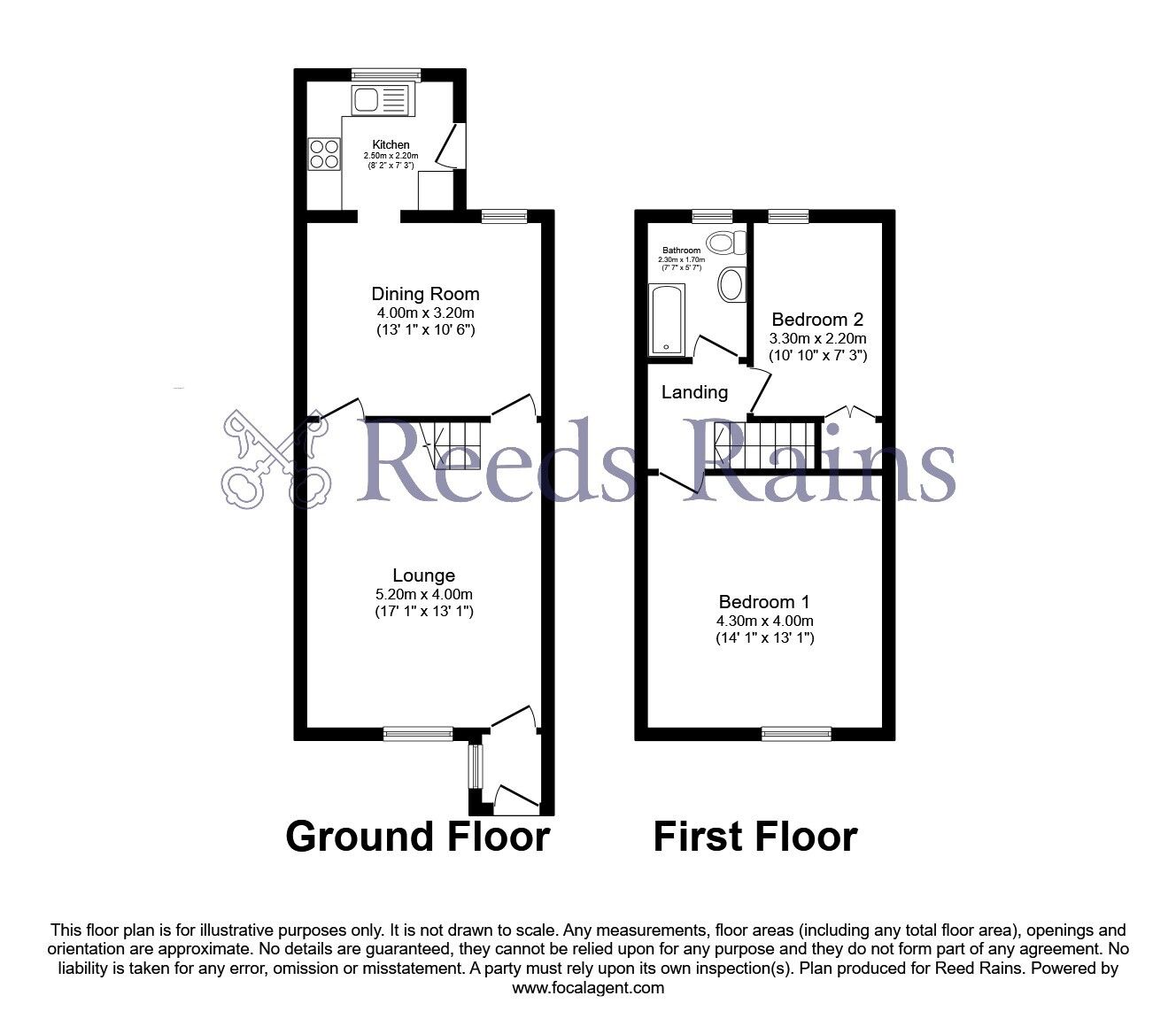 Floorplan of 2 bedroom Mid Terrace House for sale, Burnley Road, Cliviger, Lancashire, BB10