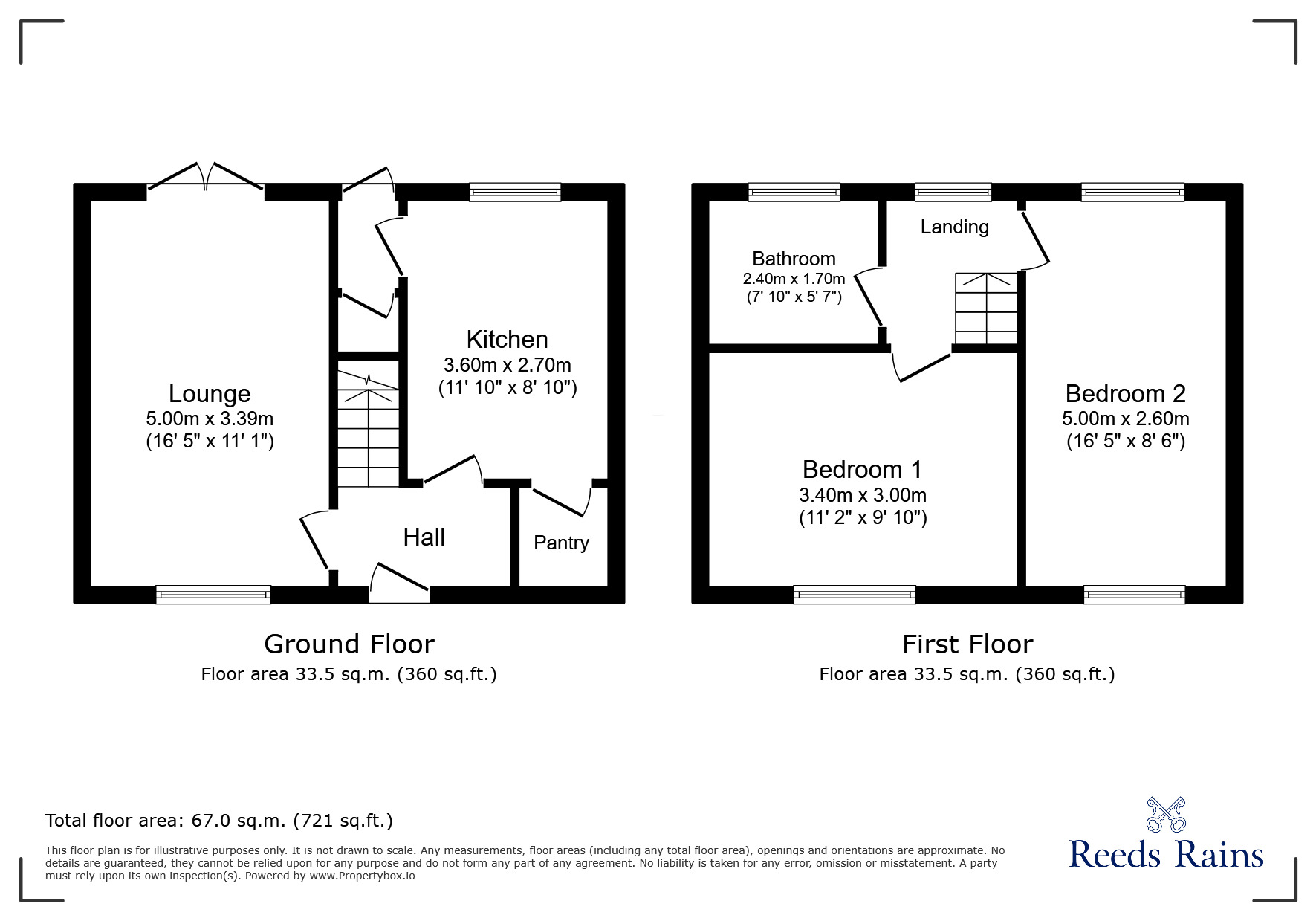 Floorplan of 2 bedroom Mid Terrace House for sale, Langdale Road, Padiham, Lancashire, BB12