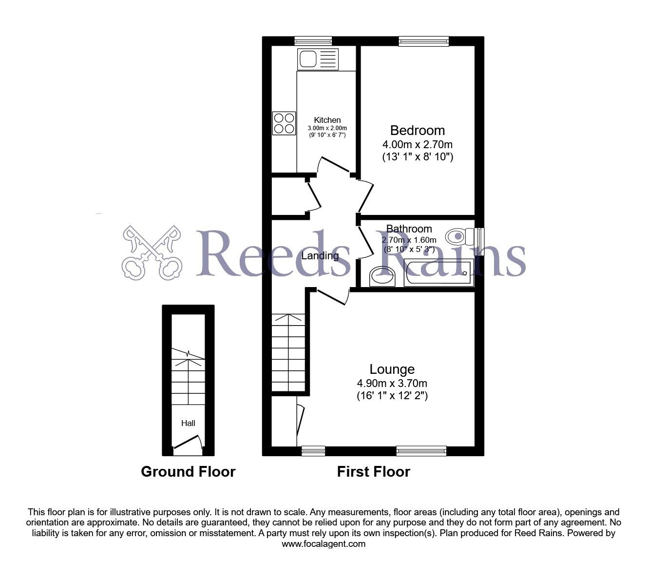 Floorplan of 1 bedroom  Flat for sale, St. Matthews Court, Burnley, Lancashire, BB11
