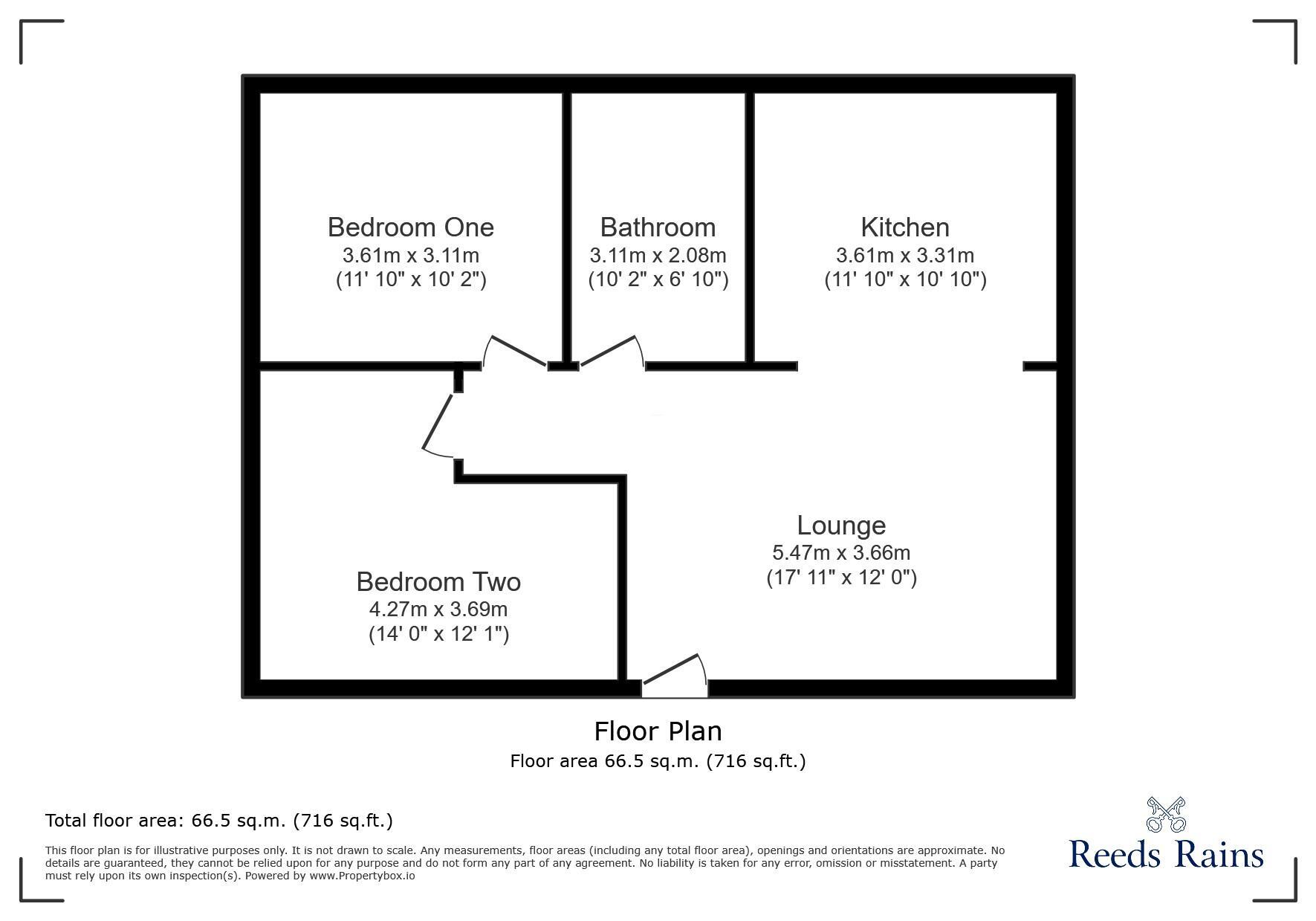 Floorplan of 2 bedroom  House to rent, The Conifers, Nicholas Street, Burnley, BB10