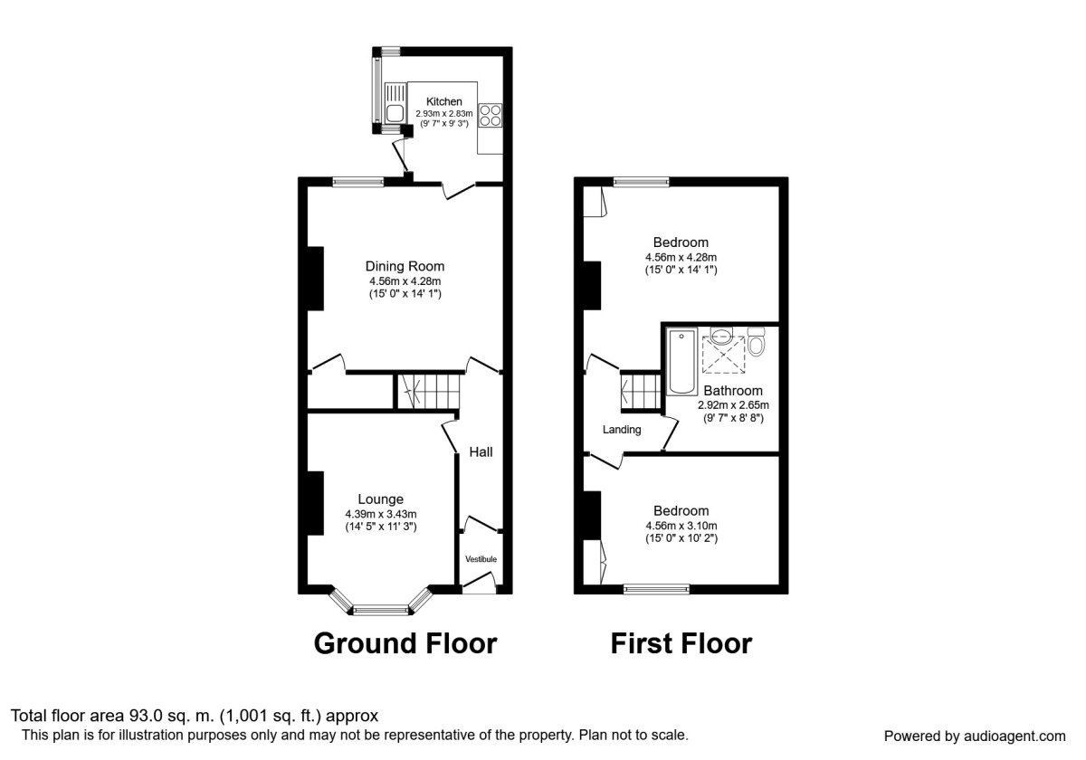Floorplan of 2 bedroom Mid Terrace House for sale, Raleigh Street, Padiham, Lancashire, BB12