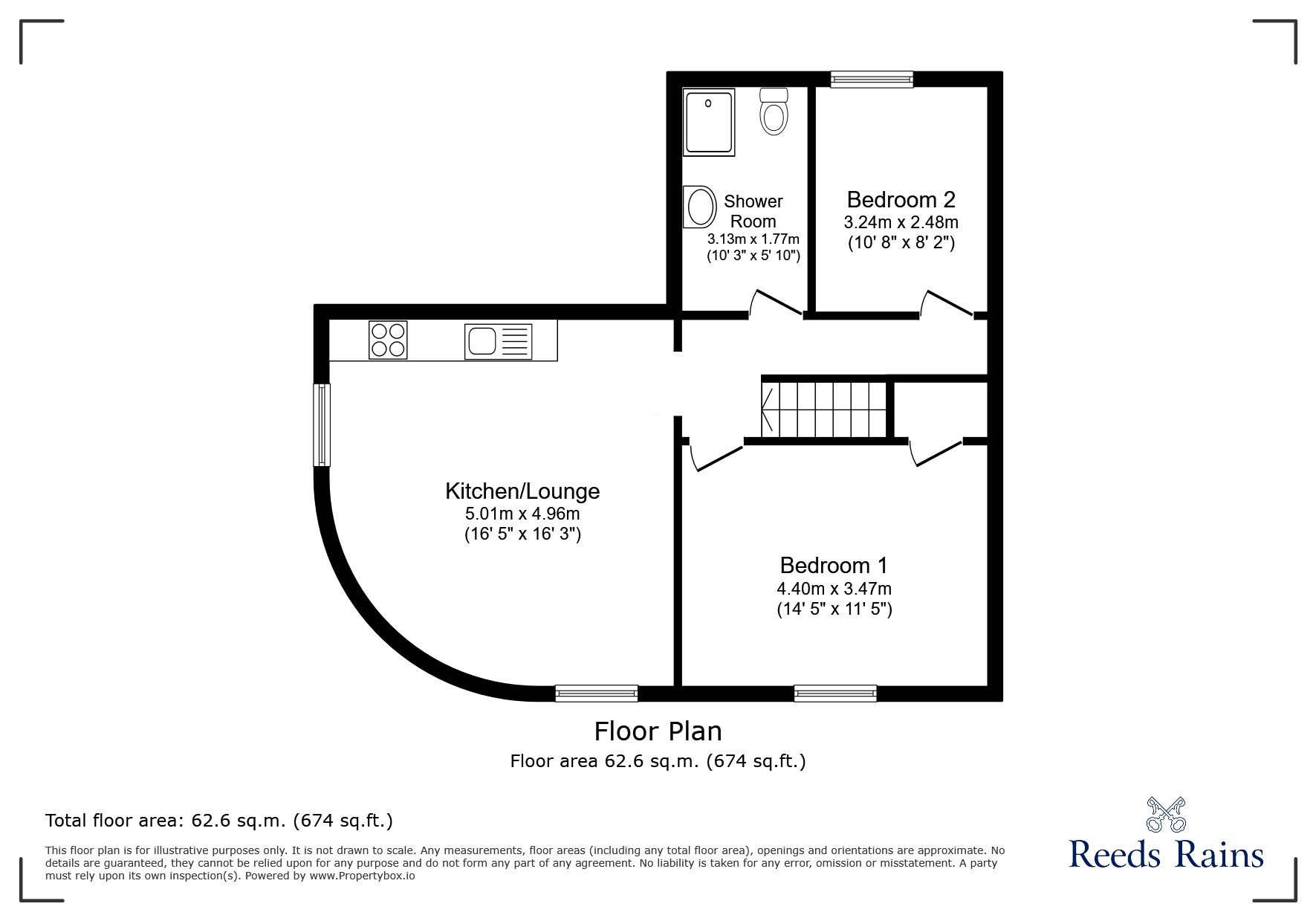 Floorplan of 2 bedroom  House to rent, Church Street, Clayton Le Moors, Lancashire, BB5