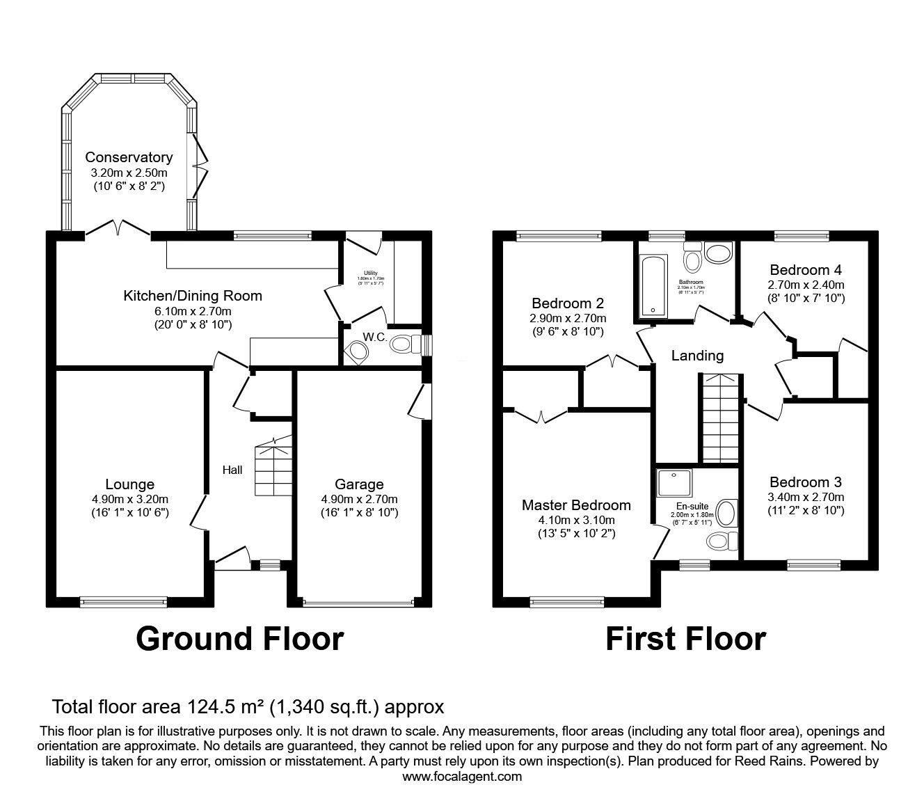 Floorplan of 4 bedroom Detached House for sale, Red Lees Avenue, Burnley, Lancashire, BB10