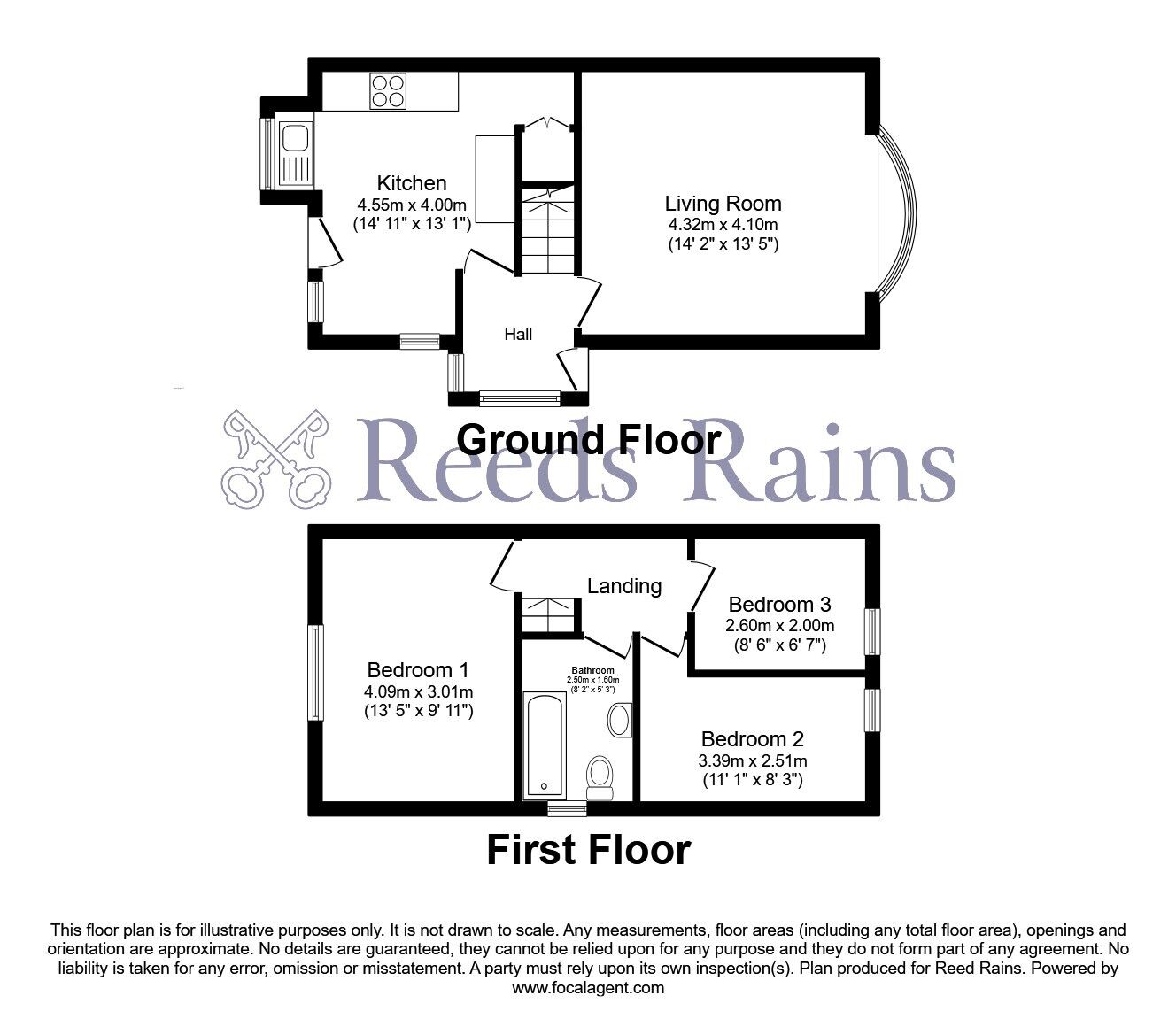 Floorplan of 3 bedroom End Terrace House for sale, Mansergh Street, Burnley, Lancashire, BB10