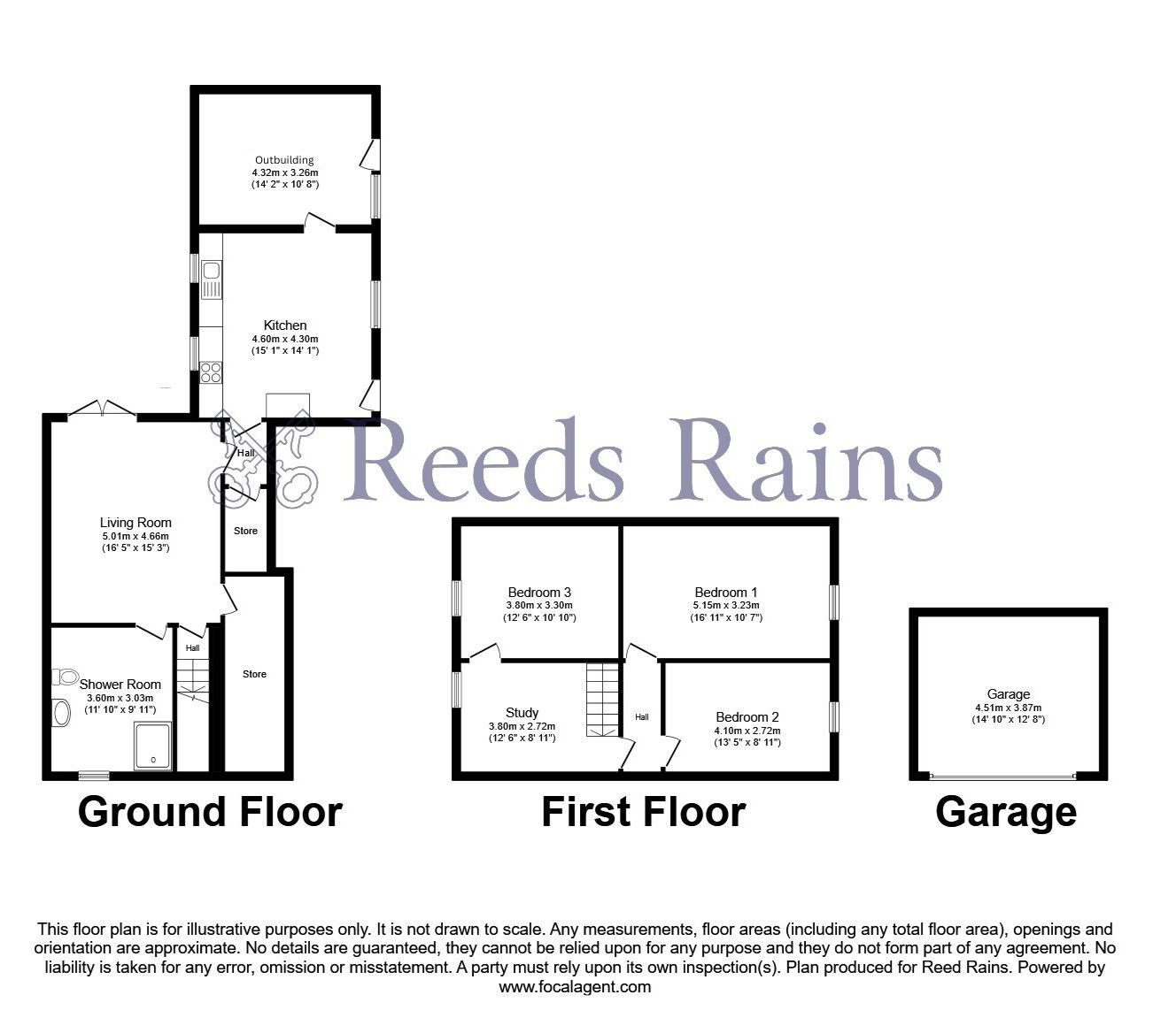 Floorplan of 3 bedroom Semi Detached Property for sale, Rossendale Avenue, Burnley, Lancashire, BB11
