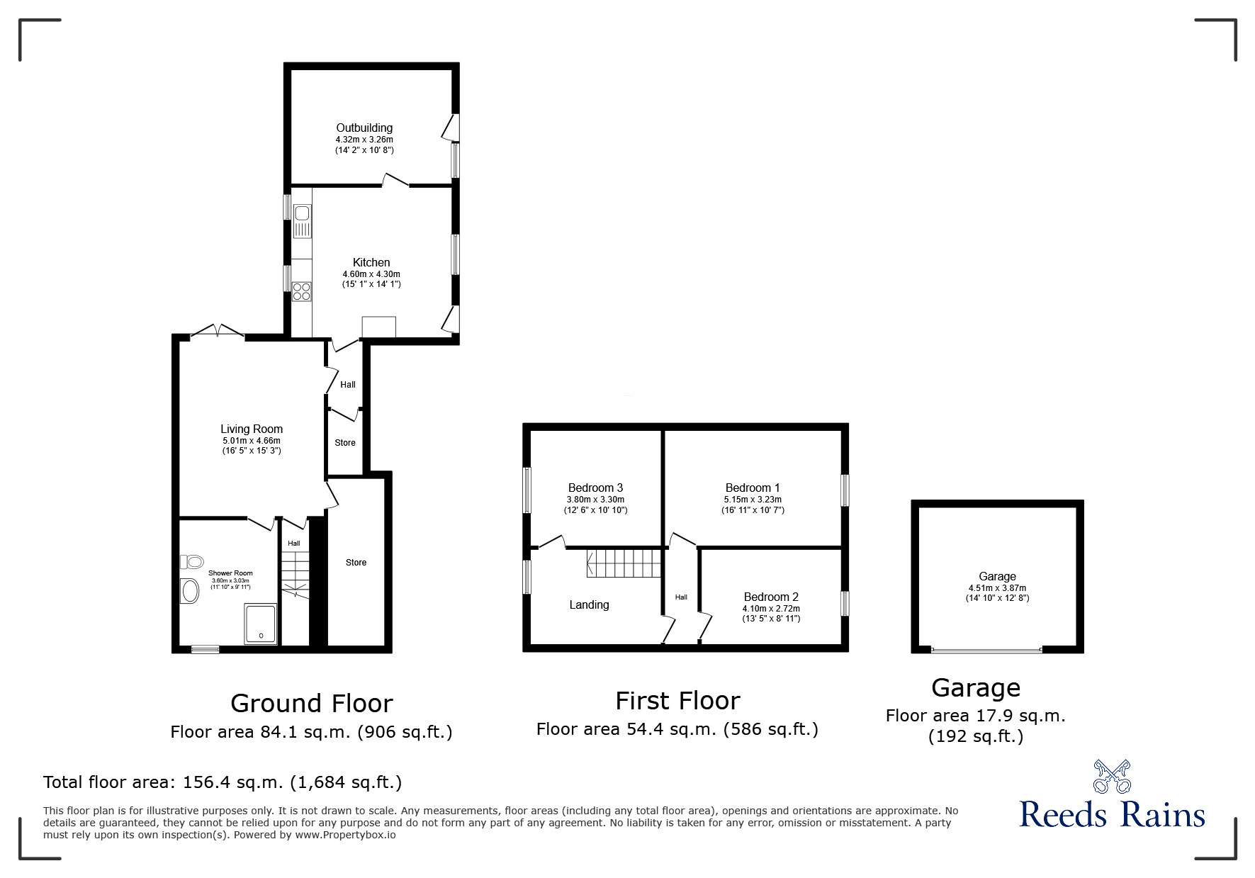 Floorplan of 3 bedroom Semi Detached Property for sale, Rossendale Avenue, Burnley, Lancashire, BB11