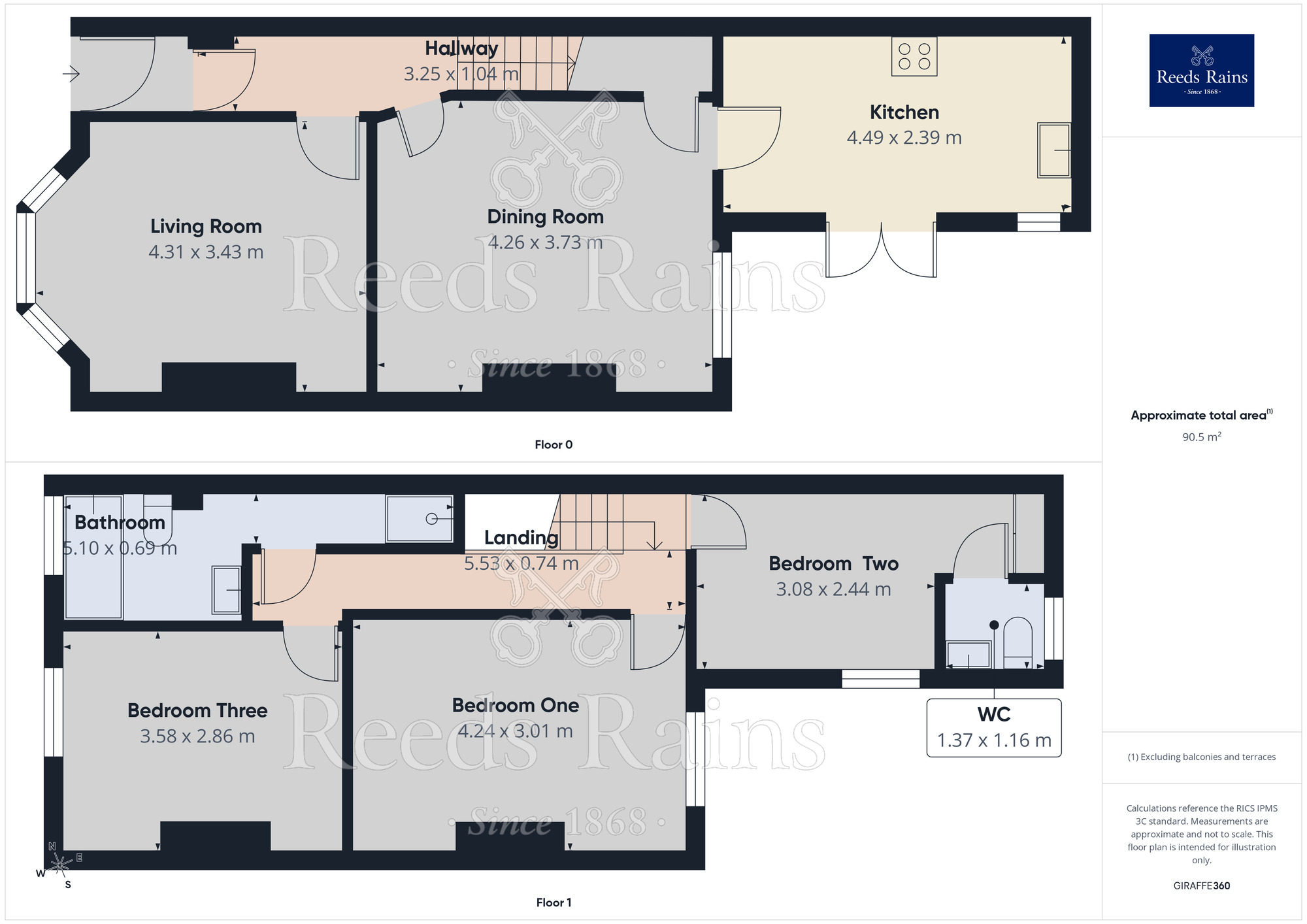 Floorplan of 3 bedroom Mid Terrace House for sale, Coal Clough Lane, Burnley, Lancashire, BB11