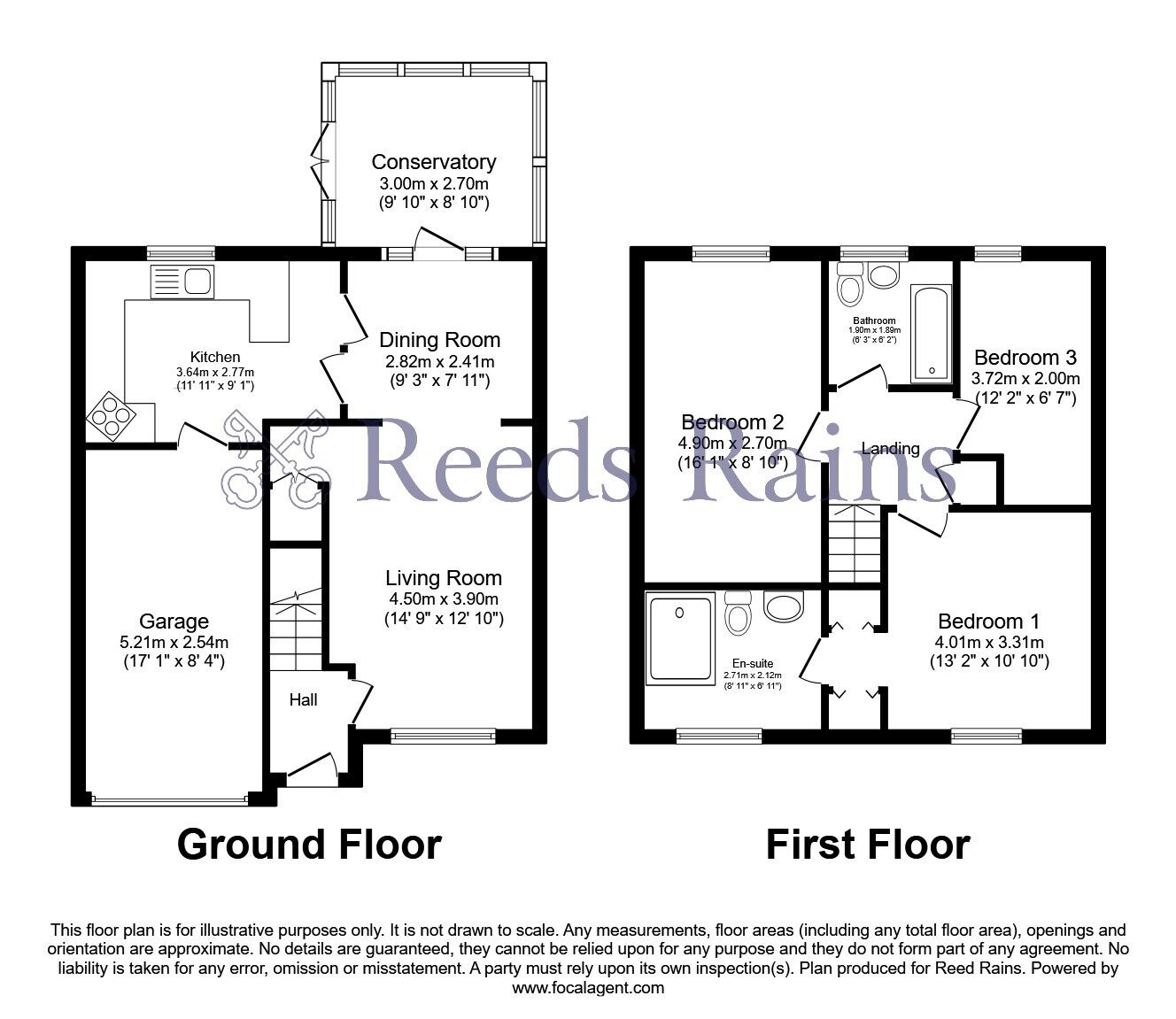 Floorplan of 3 bedroom End Terrace House for sale, Standenhall Drive, Burnley, Lancashire, BB10