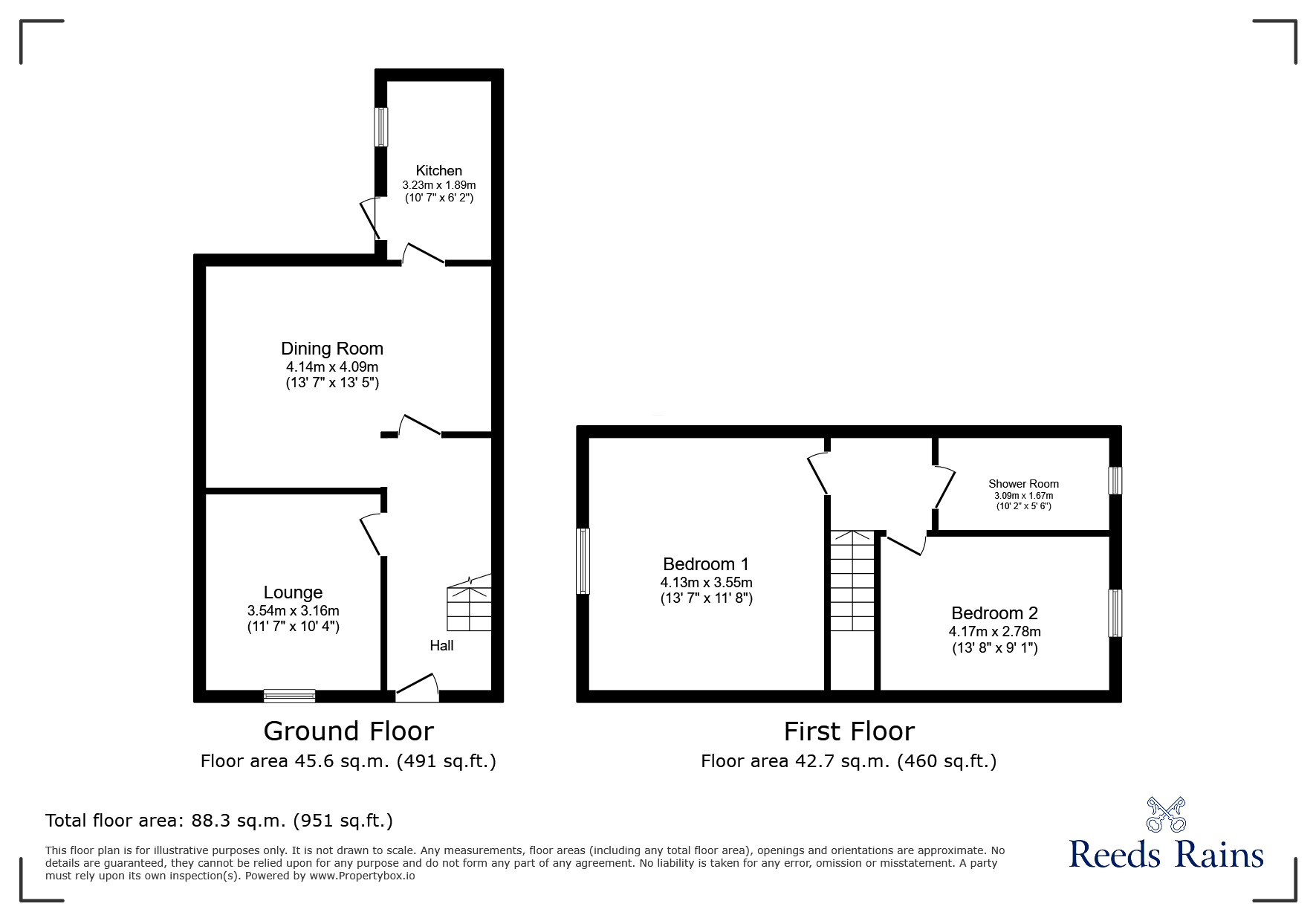 Floorplan of 2 bedroom Mid Terrace House for sale, Buccleuch Road, Nelson, Lancashire, BB9