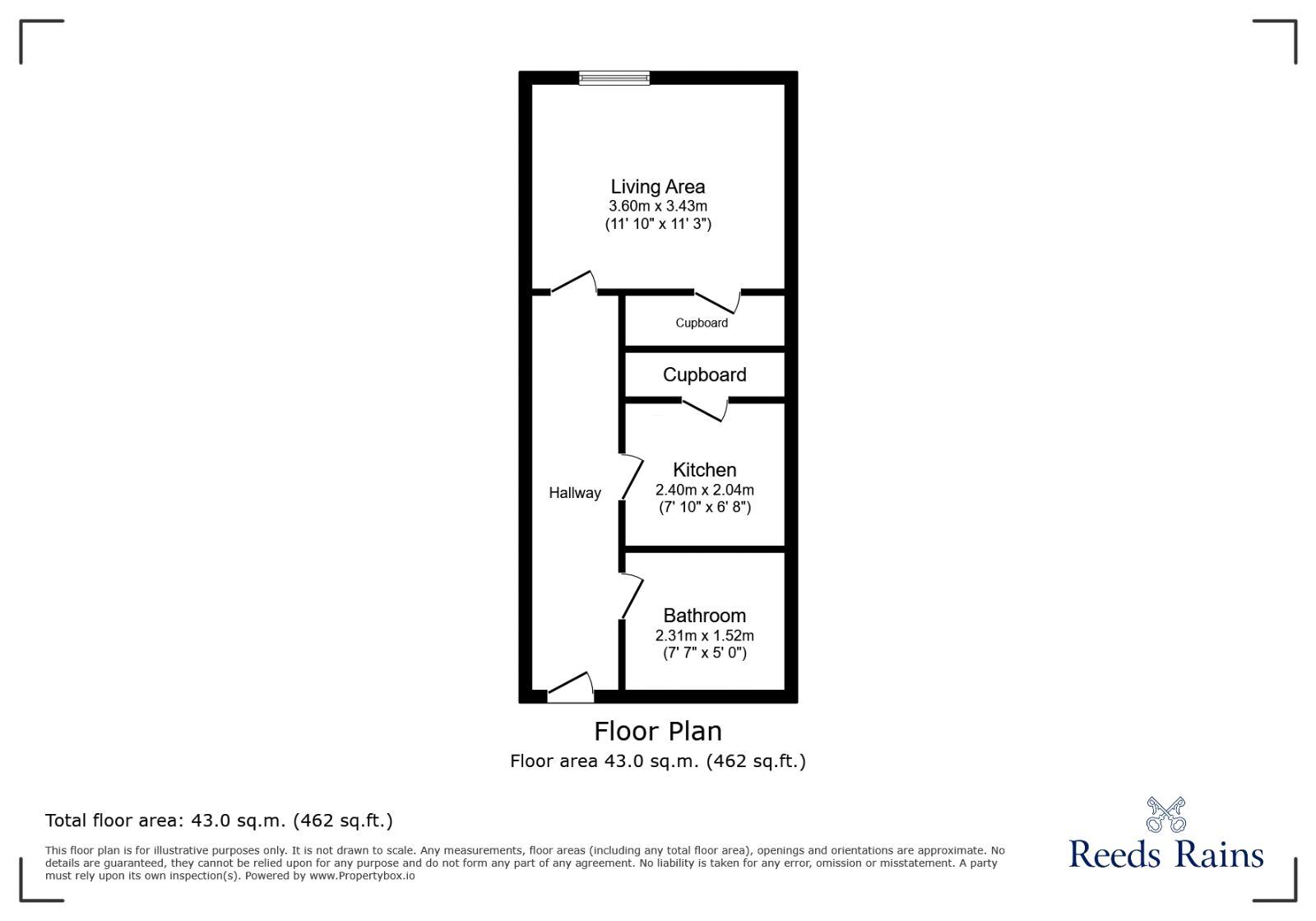 Floorplan of  Flat for sale, Victoria Apartments, Padiham, Lancashire, BB12