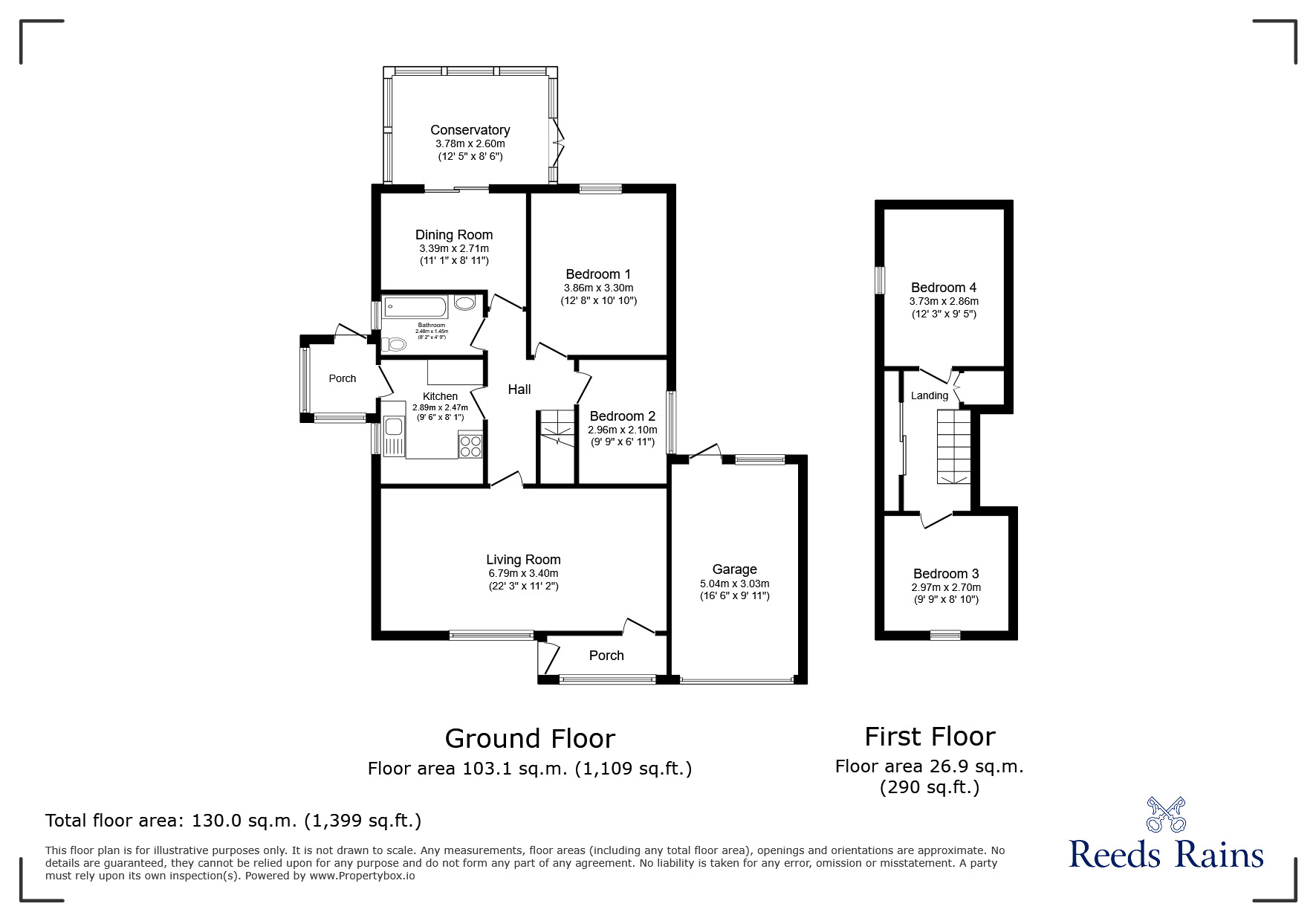 Floorplan of 4 bedroom Detached Bungalow for sale, Grafton Avenue, Burnley, Lancashire, BB10