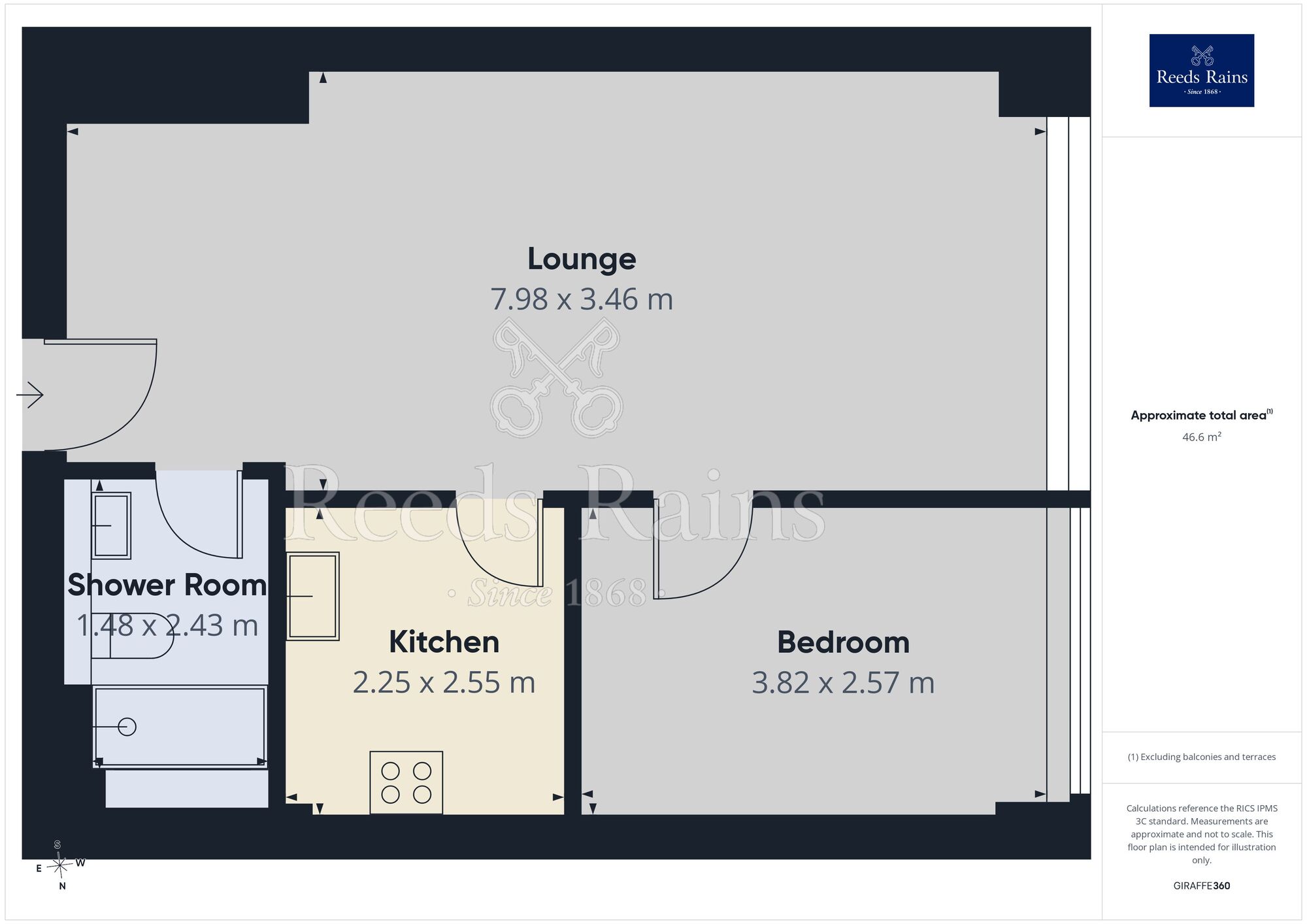 Floorplan of 1 bedroom House to rent, Bethesda Street, Burnley, Lancashire, BB11