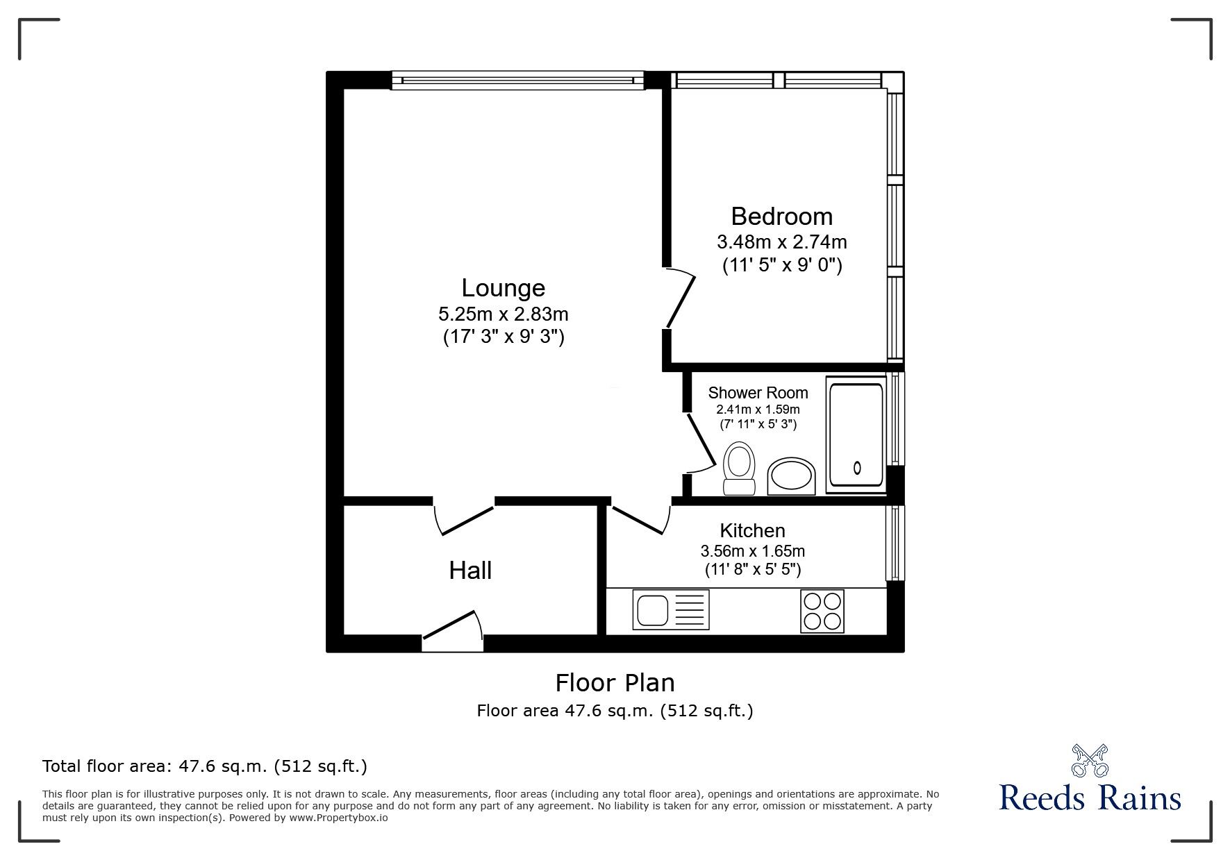 Floorplan of 1 bedroom  House to rent, Bethesda Street, Burnley, Lancashire, BB11