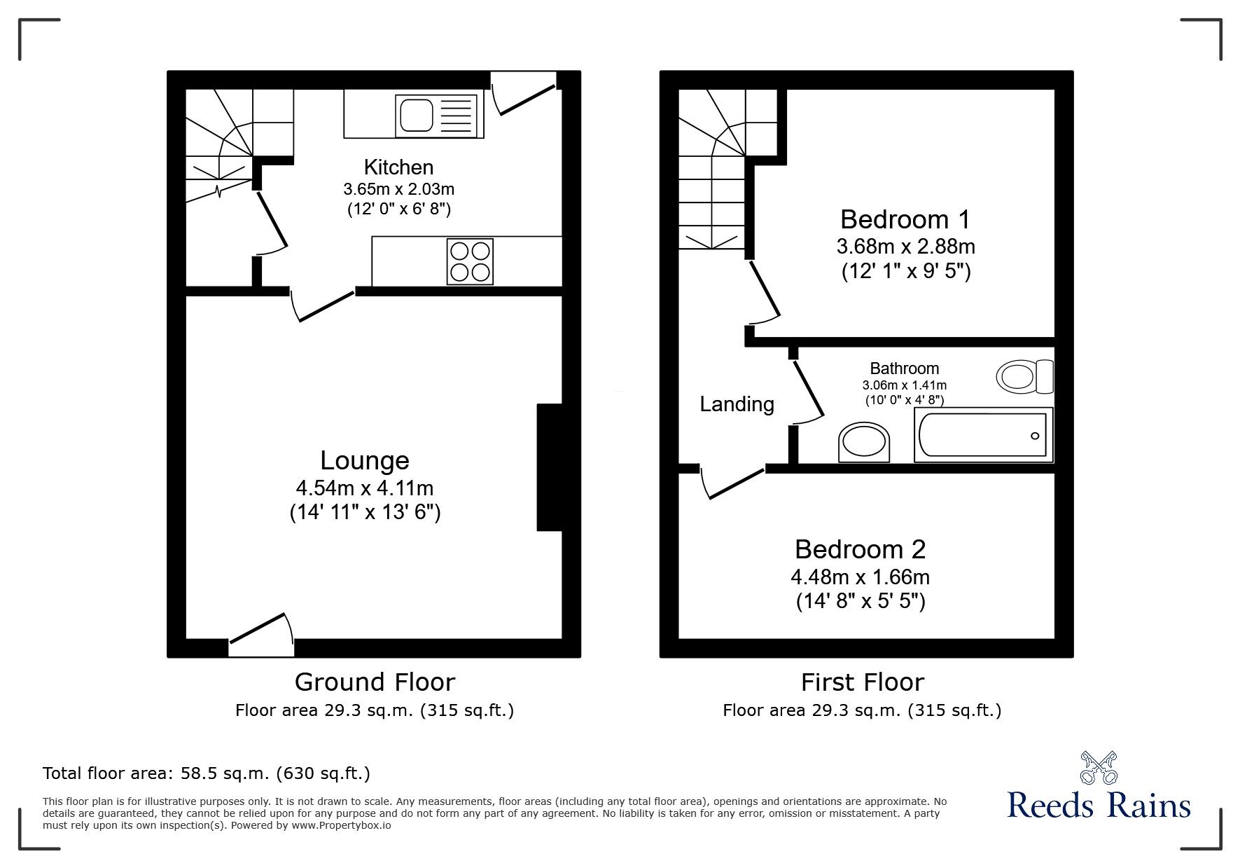 Floorplan of 2 bedroom  House to rent, Robson Street, Brierfield, Lancashire, BB9