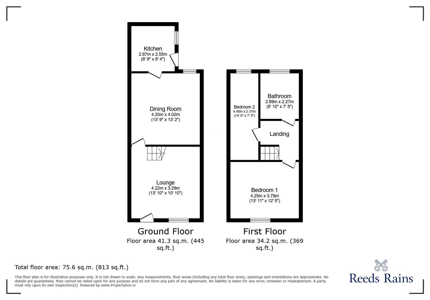 Floorplan of 2 bedroom Mid Terrace House for sale, Melville Street, Burnley, Lancashire, BB10
