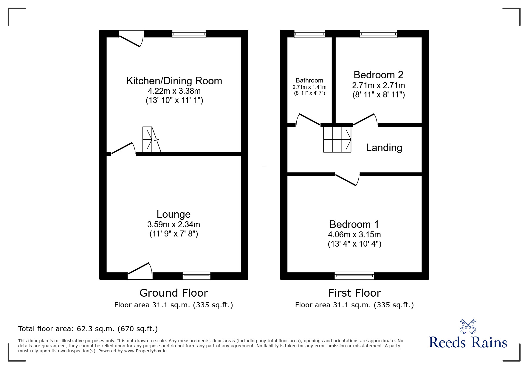 Floorplan of 2 bedroom Mid Terrace House for sale, Plumbe Street, Burnley, Lancashire, BB11