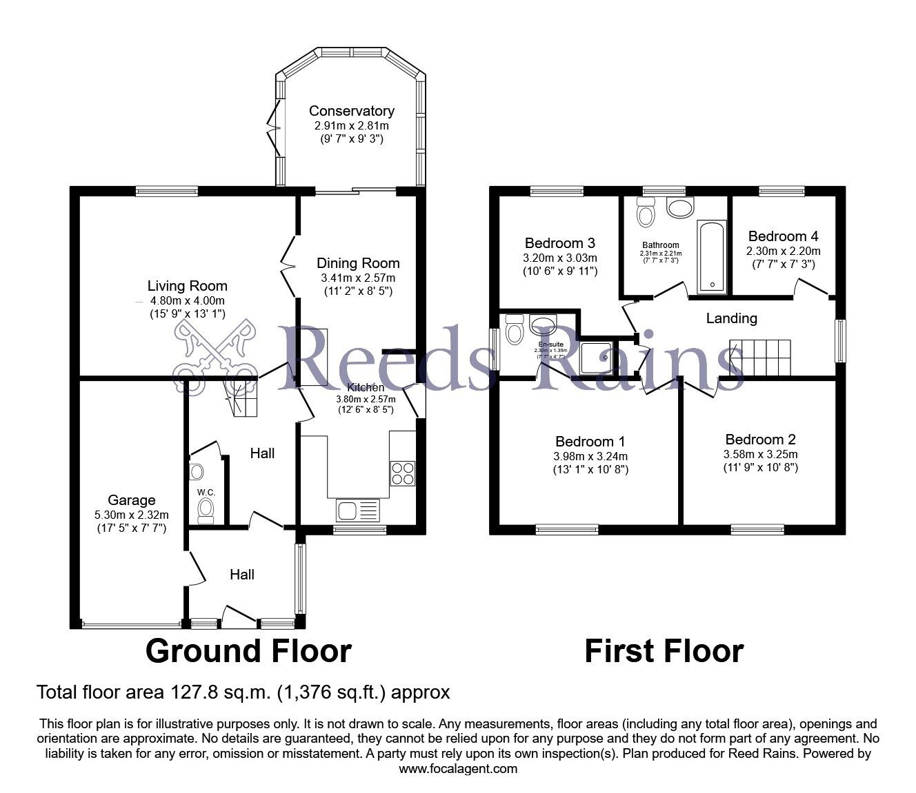 Floorplan of 4 bedroom Detached House for sale, Loweswater Crescent, Burnley, Lancashire, BB12